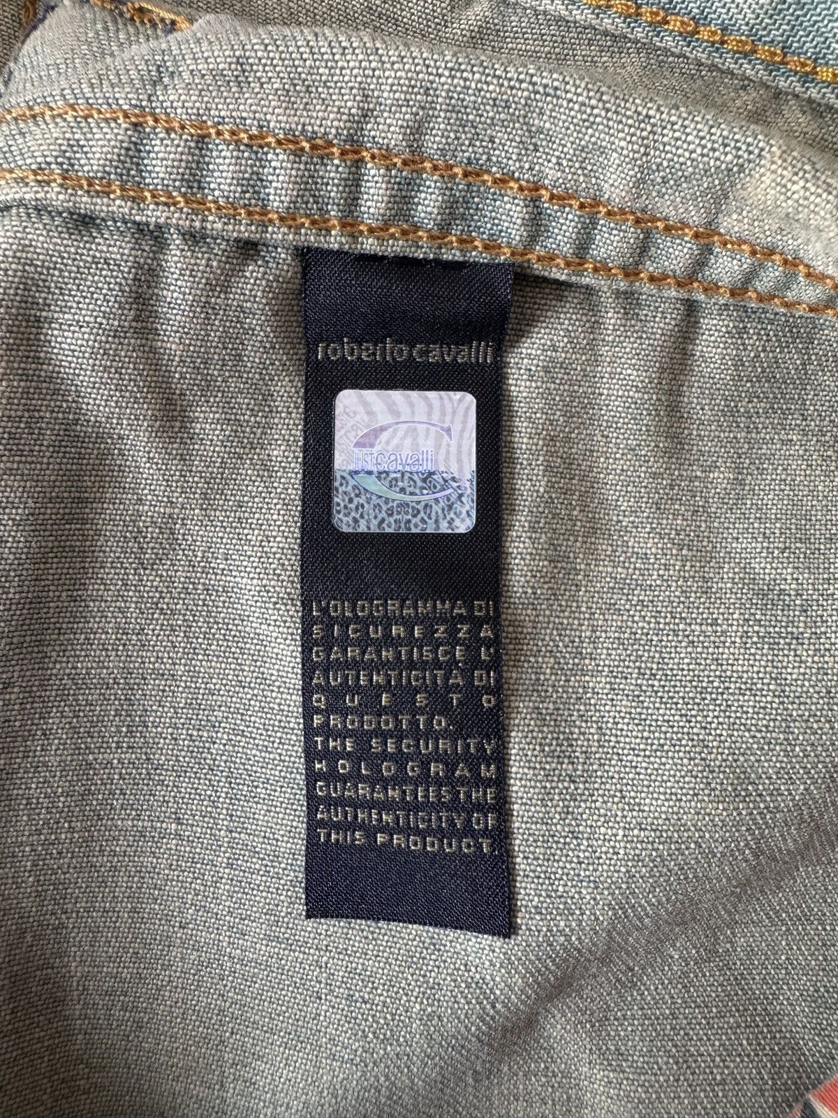 Just Cavalli 🔥🔥 2001 Vintage Roberto Cavalli Treasure Map Denim Pants Size US 29 - 8 Thumbnail
