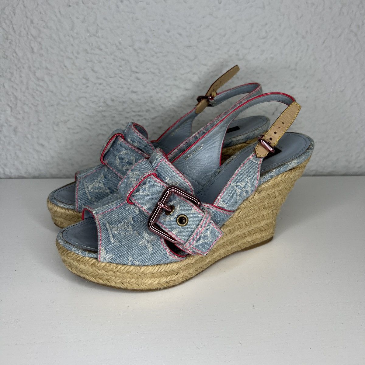 Louis Vuitton Louis Vuitton Wadge Espadrilles Platform Shoe Sandals Boots Size US 7 / IT 37 - 1 Thumbnail