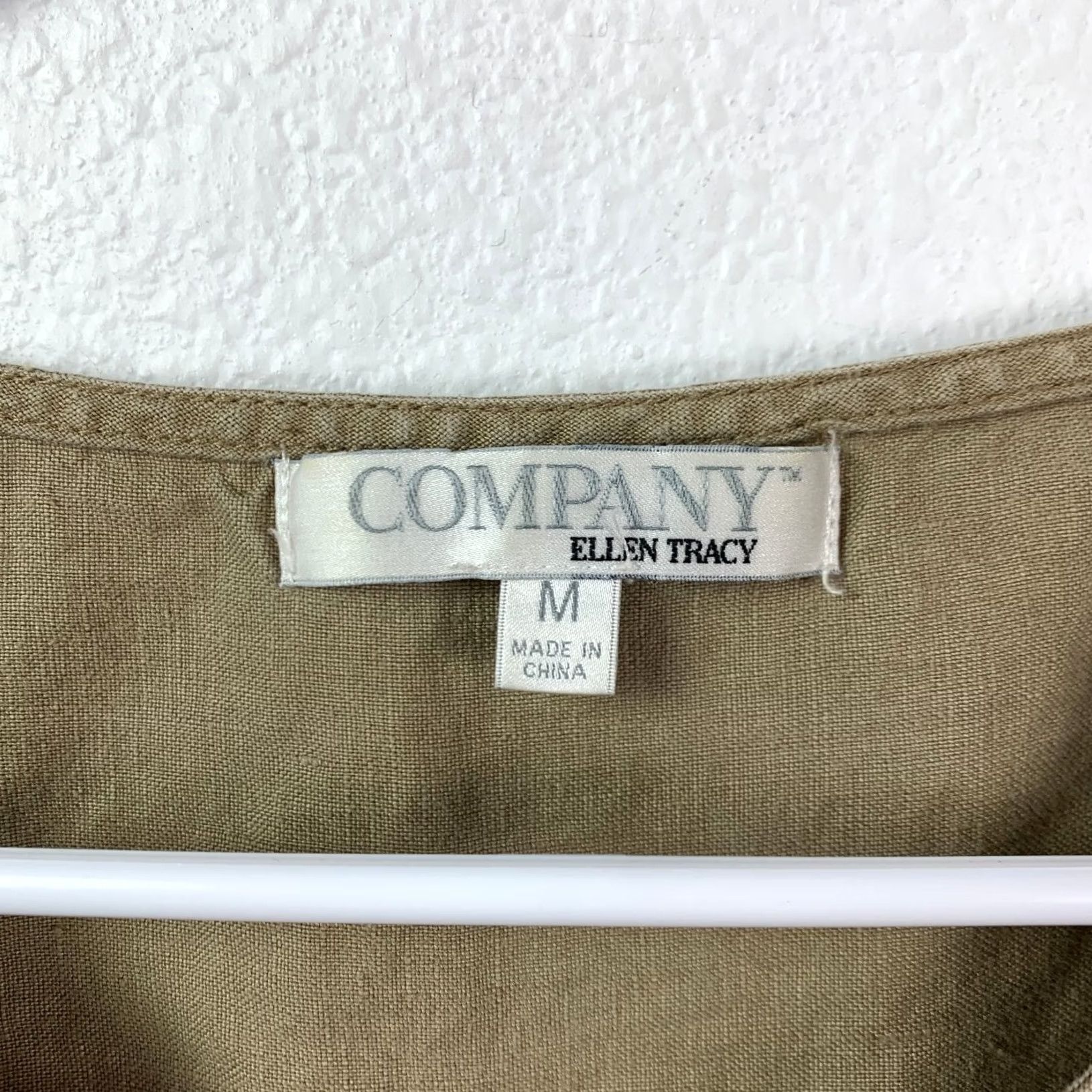 FLAX VINTAGE Company Ellen Tracy Shirt Linen Tunic Top Women's M Flax 3/4 Sleeve Size M / US 6-8 / IT 42-44 - 4 Thumbnail