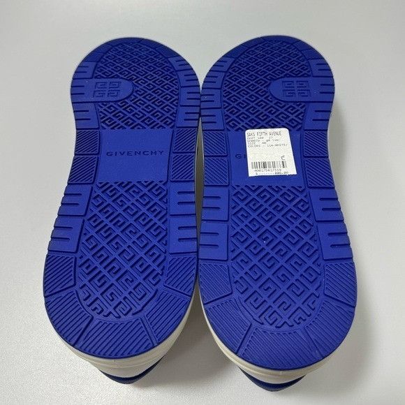 Givenchy Givenchy G4 Low-Top Leather Sneakers White Blue Men’s EU 46/ Size US 13 / EU 46 - 6 Thumbnail