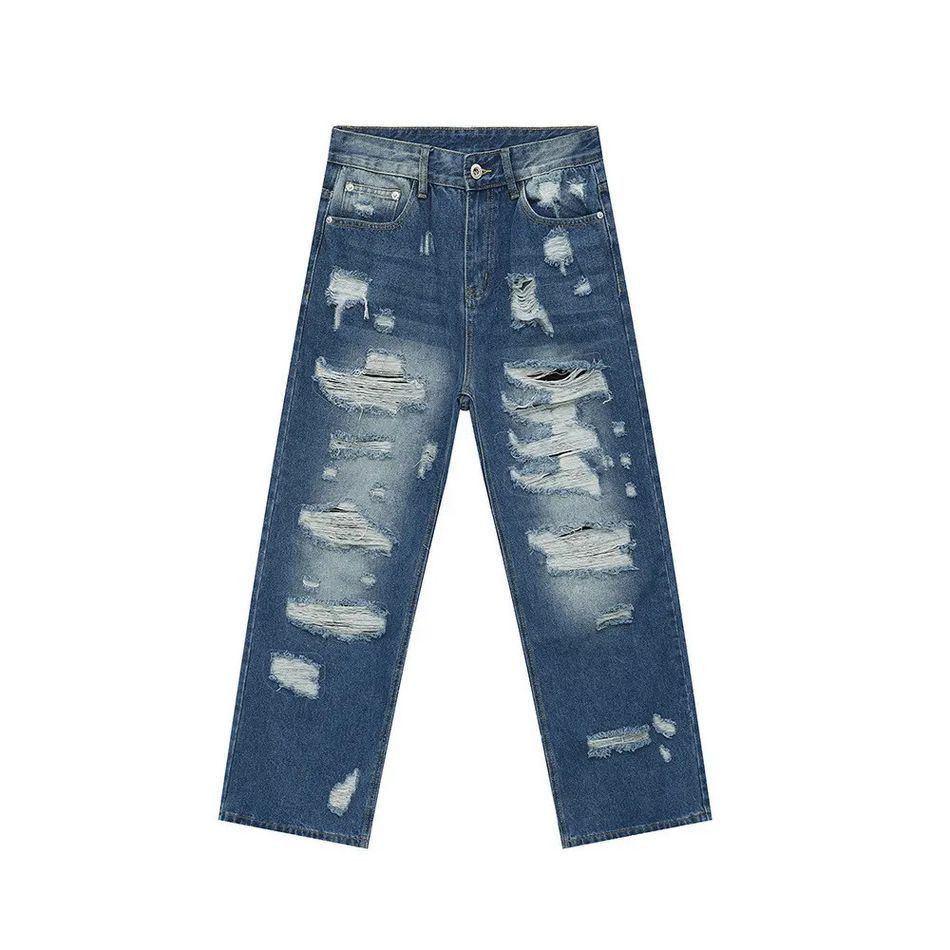 Japanese Brand Retro loose hip-hop ripped jeans Size US 32 / EU 48 - 5 Thumbnail