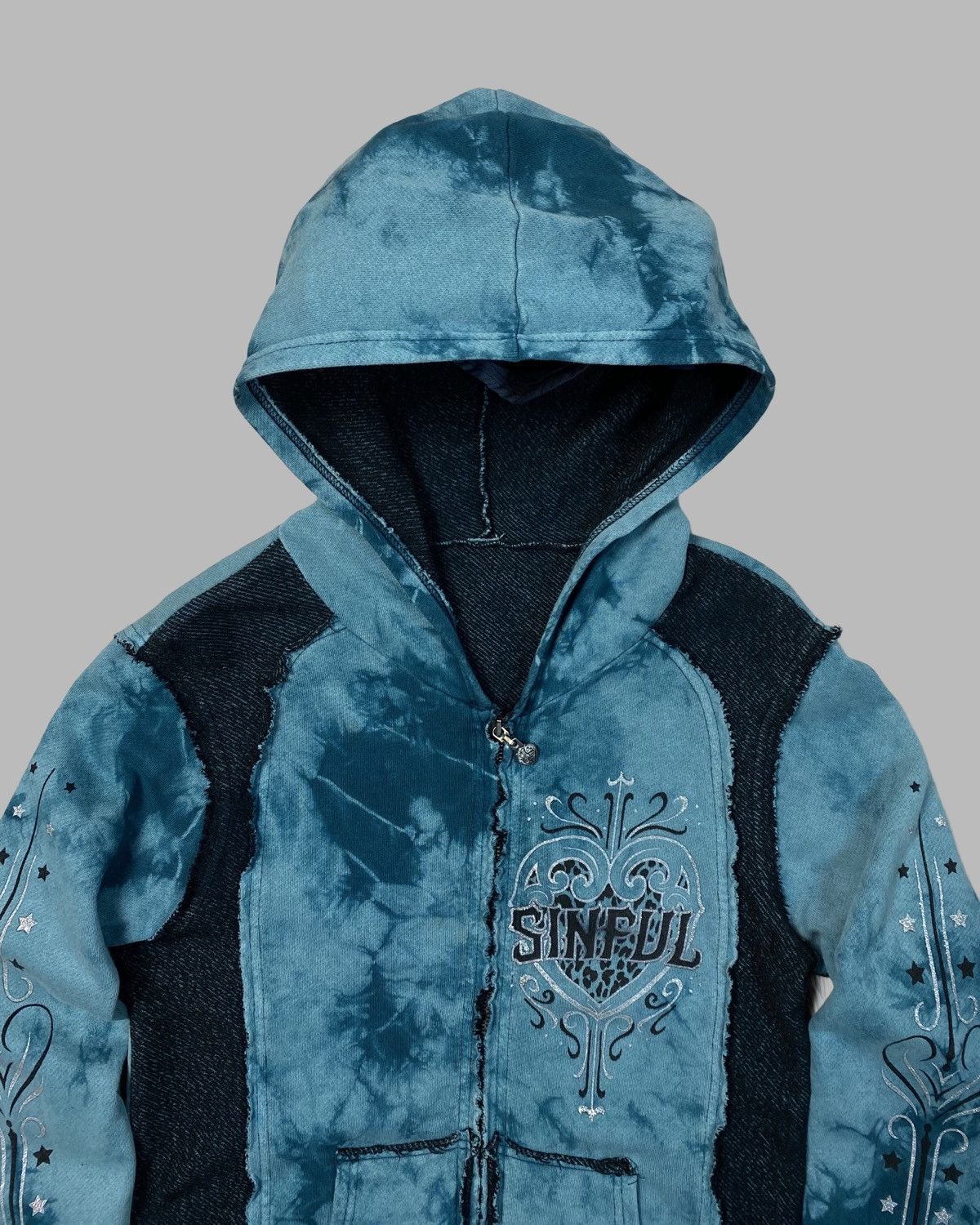 Affliction VNT Y2K Sinful Affliction Style Avant Gard Zip Hoodie Jacket Size L / US 10 / IT 46 - 5 Thumbnail