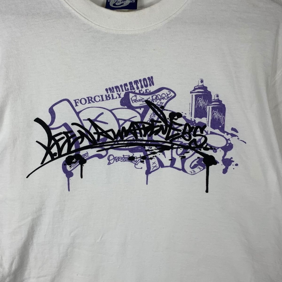 Vintage GRAFFITI GREATEST COMMON Hip Hop Street Rebel Tee Shirt Size US L / EU 52-54 / 3 - 4 Thumbnail