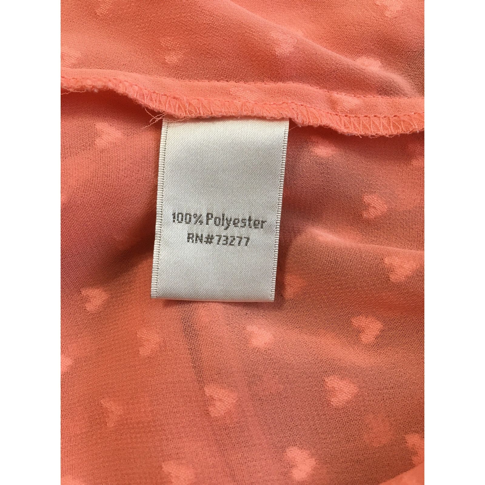Other LC Lauren Conrad Medium Sheer Peach Top 3/4 Sleeve Size M / US 6-8 / IT 42-44 - 4 Thumbnail