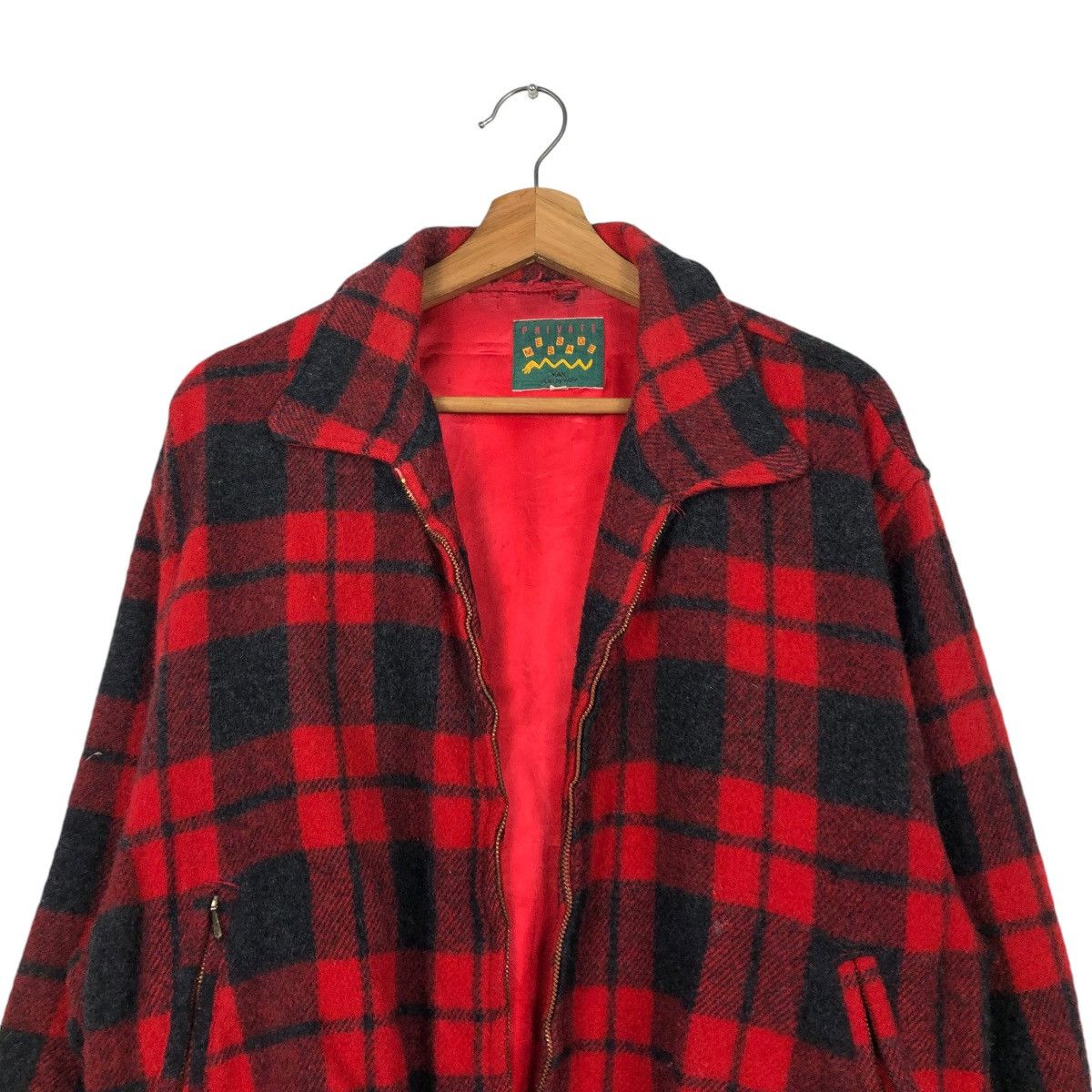 Japanese Brand VINTAGE WOOL HERRINGBONE BOMBER JACKET MESSAGE ISSEY MIYAKE Size US M / EU 48-50 / 2 - 5 Thumbnail