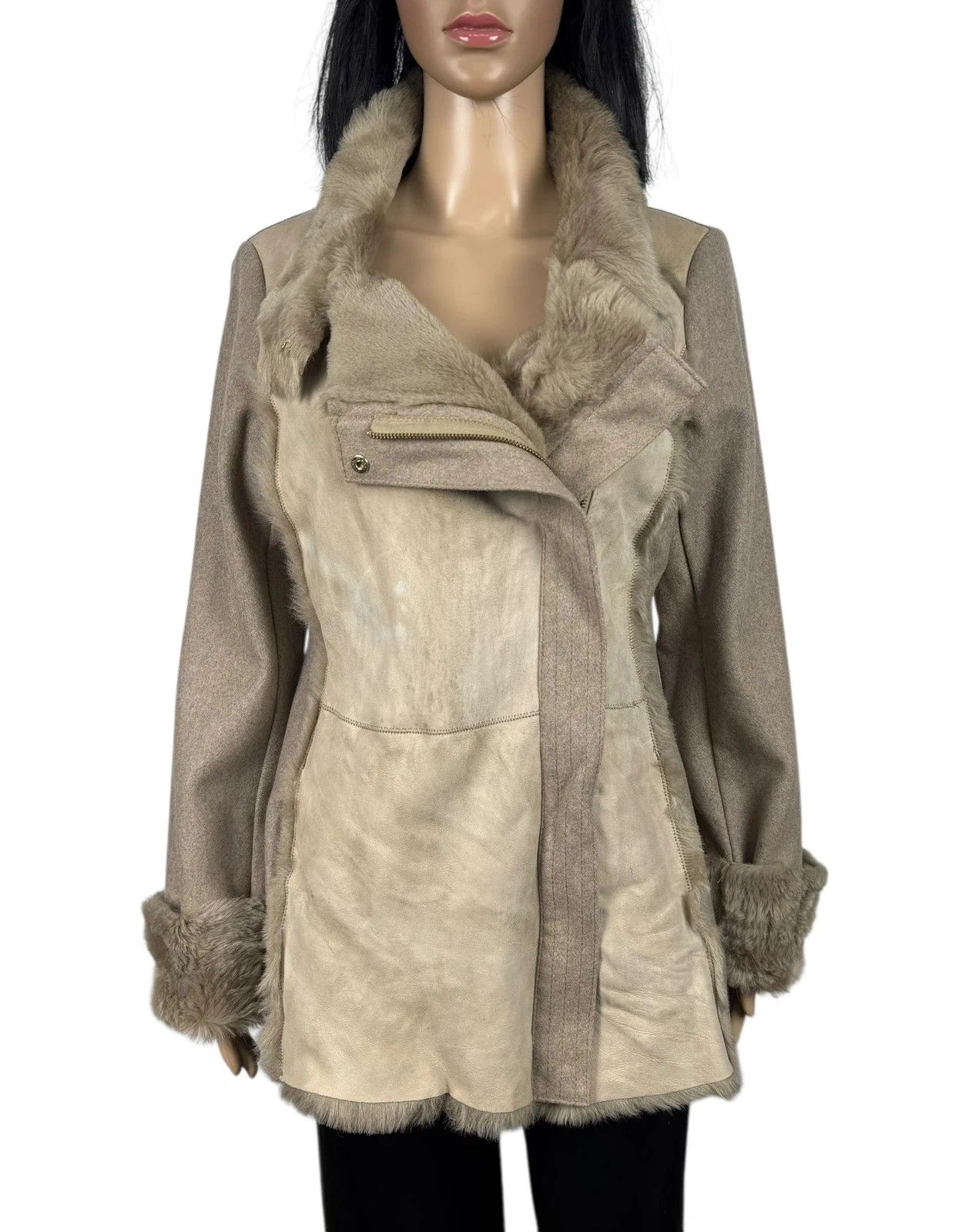 Trussardi Trussardi Genuine Leather Wool Jacket Shearling size 46 Size L / US 10 / IT 46 - 5 Thumbnail