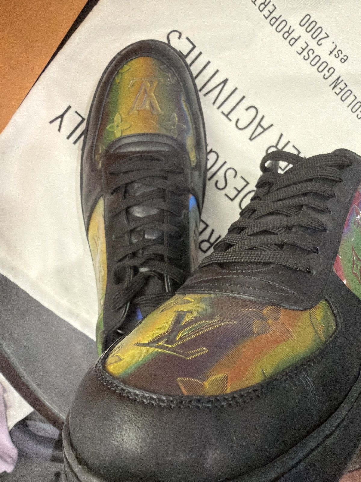 Louis Vuitton Louis Vuitton Iridescent Monogram – Black Rainbow LV Size US 9 / EU 42 - 11 Thumbnail