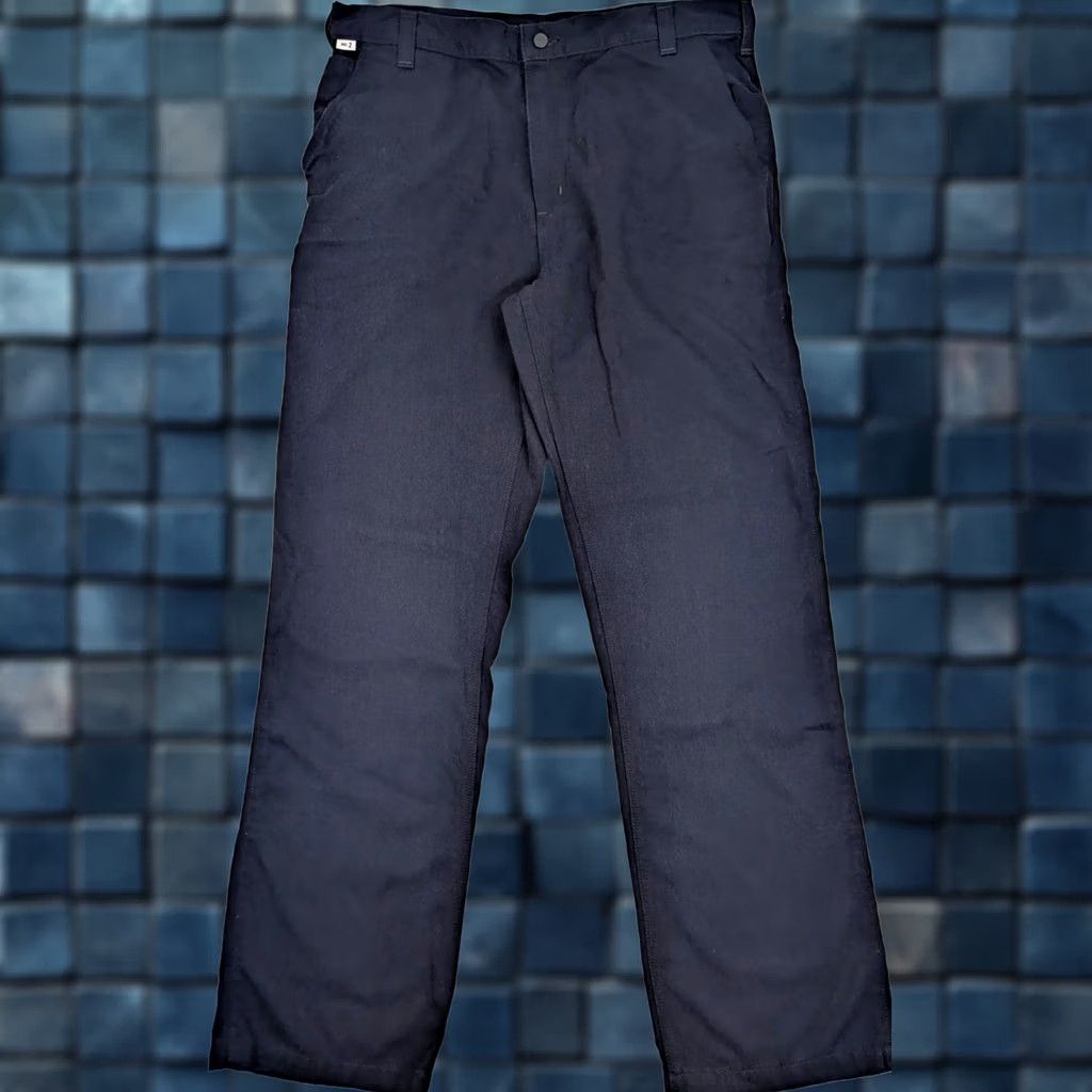 Carhartt Carhartt FR Flame Resistant Relaxed Fit Straight Pants Men 39x34 Navy Blue Cargo Workwear PANTS Mens Size US 39 - 1 Thumbnail