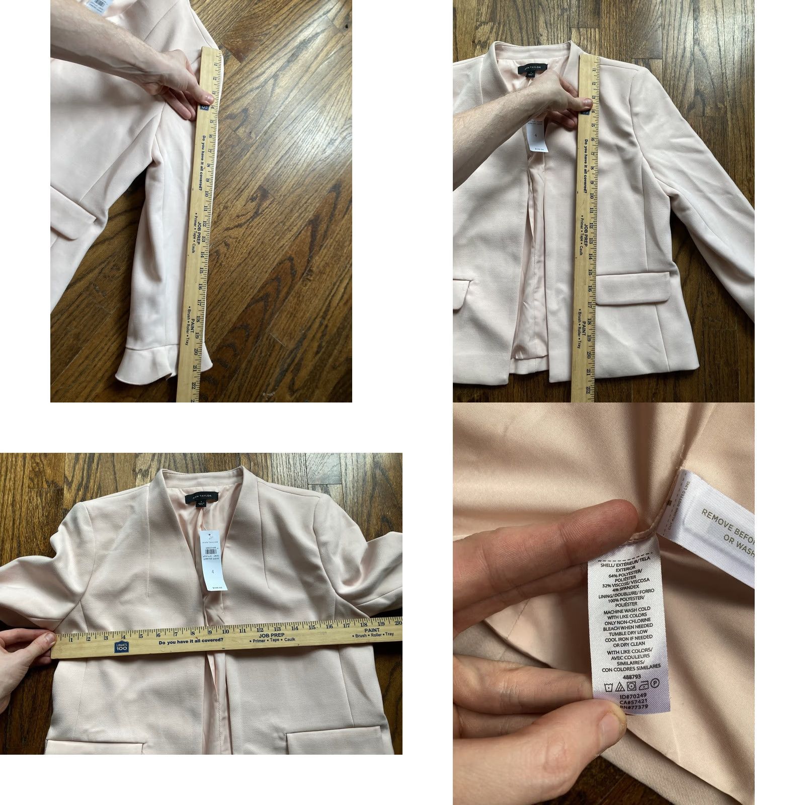 Ann Taylor Ann Taylor Jacket Womens Size 4 Pink Lined Regular Office Career Spring Fall Summer Winter Size S / US 4 / IT 40 - 8 Thumbnail