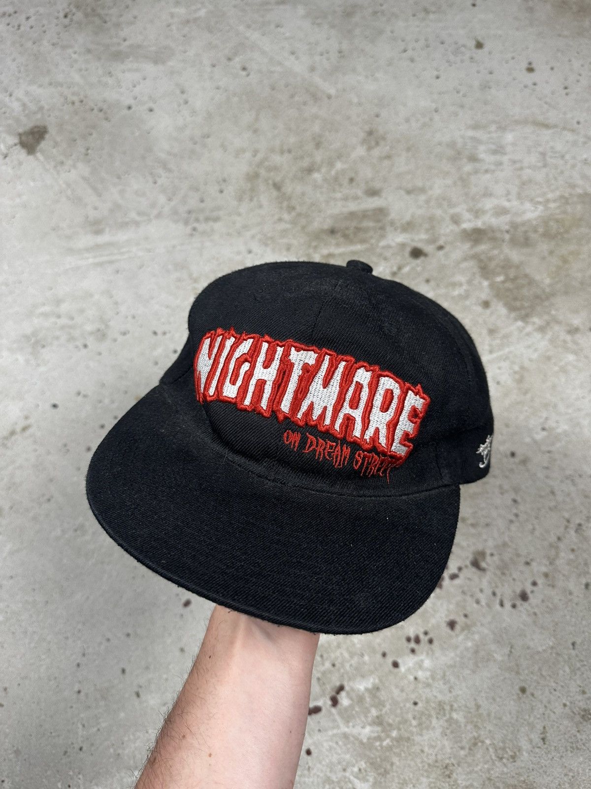 Band Tees × Expert Horror × Vintage Vintage Y2K Nightmare on Dream Street Black Hat Cap Size ONE SIZE - 1 Thumbnail