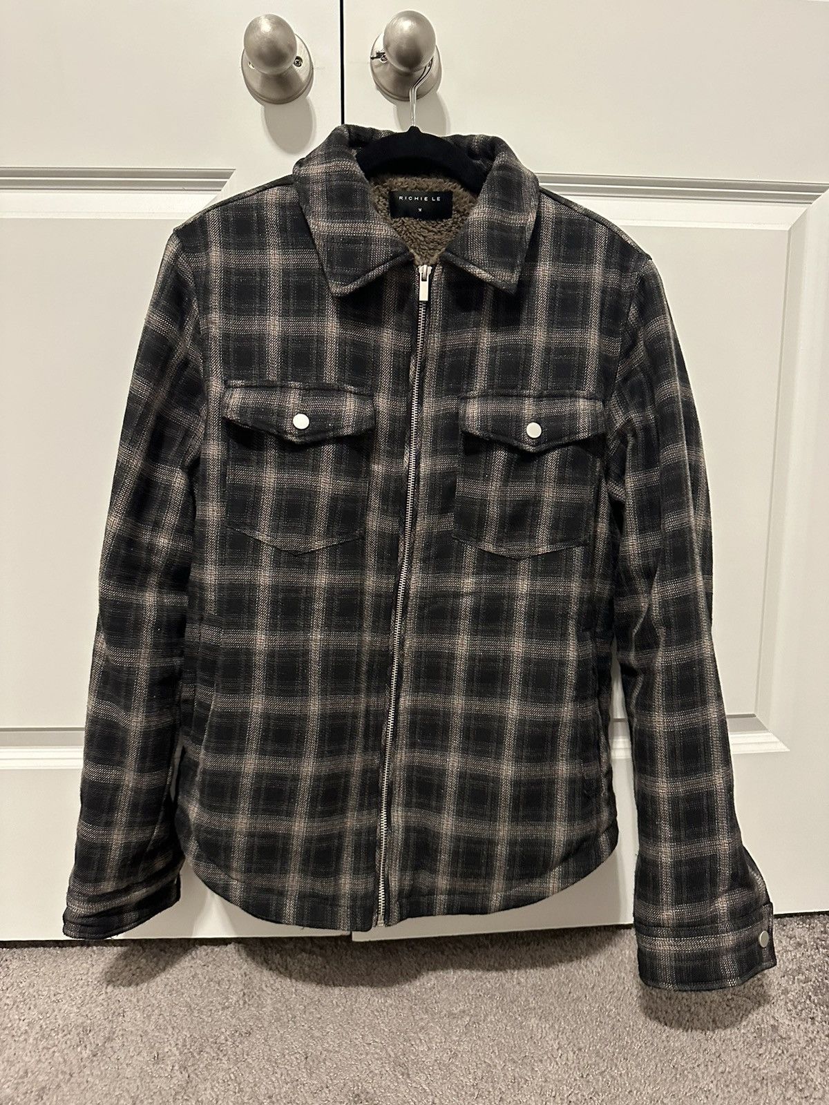 Richie Le Collection Richie Le Serpa zip up flannel jacket Grailed