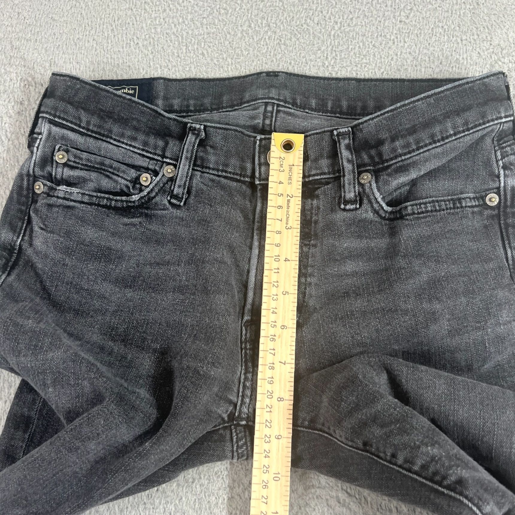 Abercrombie & Fitch ABERCROMBIE & FITCH Jeans Mens Black Felix Slim Stretch Denim 32x29 Regular Inseam 29" Skinny Size US 32 / EU 48 - 3 Thumbnail