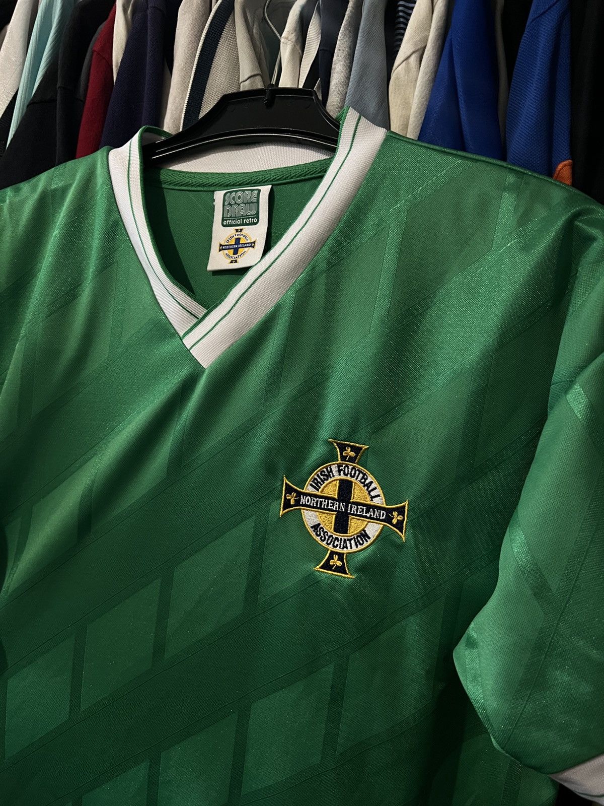 Vintage 1990s VINTAGE SCORE DRAW NORTHERN IRELAND FOOTBALL CLUB Size US M / EU 48-50 / 2 - 3 Thumbnail