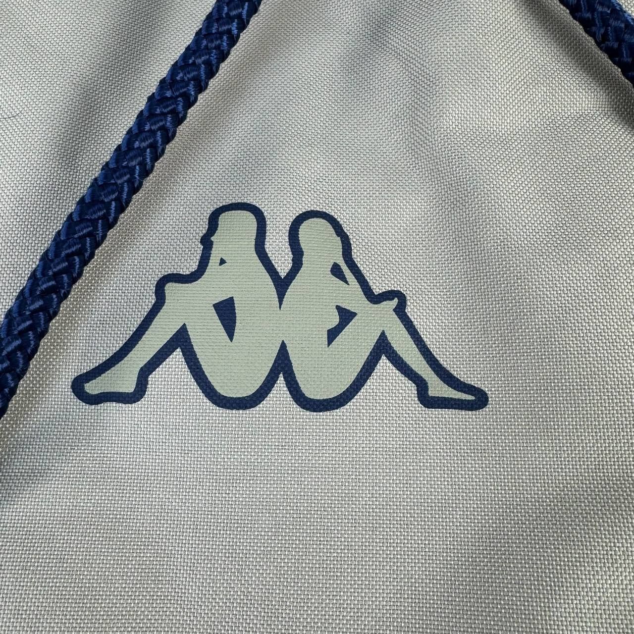 Kappa Kappa Drawstring Backpack Blue White Gym Bag Sports Sackpack Size ONE SIZE - 2 Thumbnail