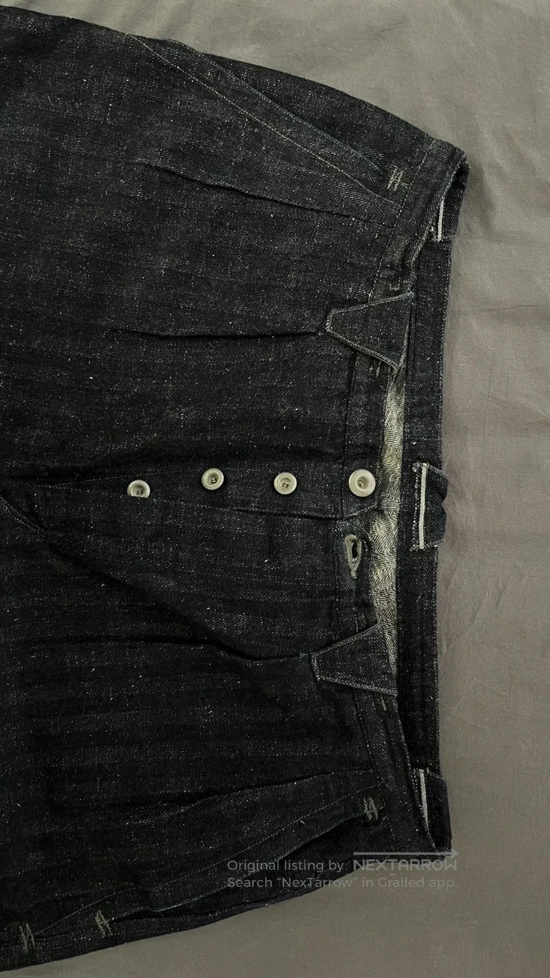 Japanese Brand Blue Dyed Wide-Leg Denim Pants. Size 29" - 5 Thumbnail