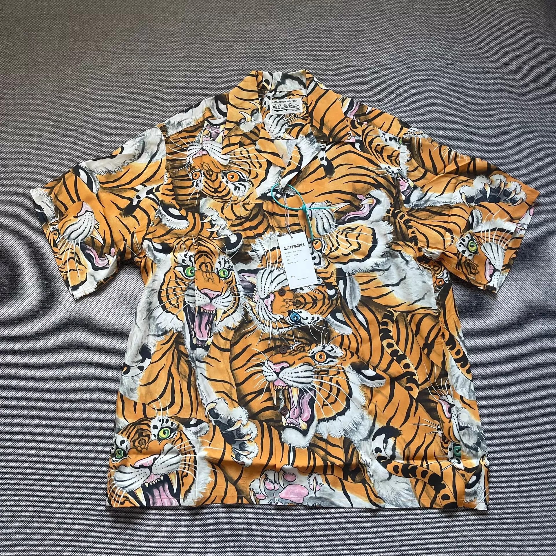 Wacko Maria Wacko Maria x Tim Lehi 23SS Yellow Tiger Hawaiian S/S L Size US L / EU 52-54 / 3 - 1 Thumbnail