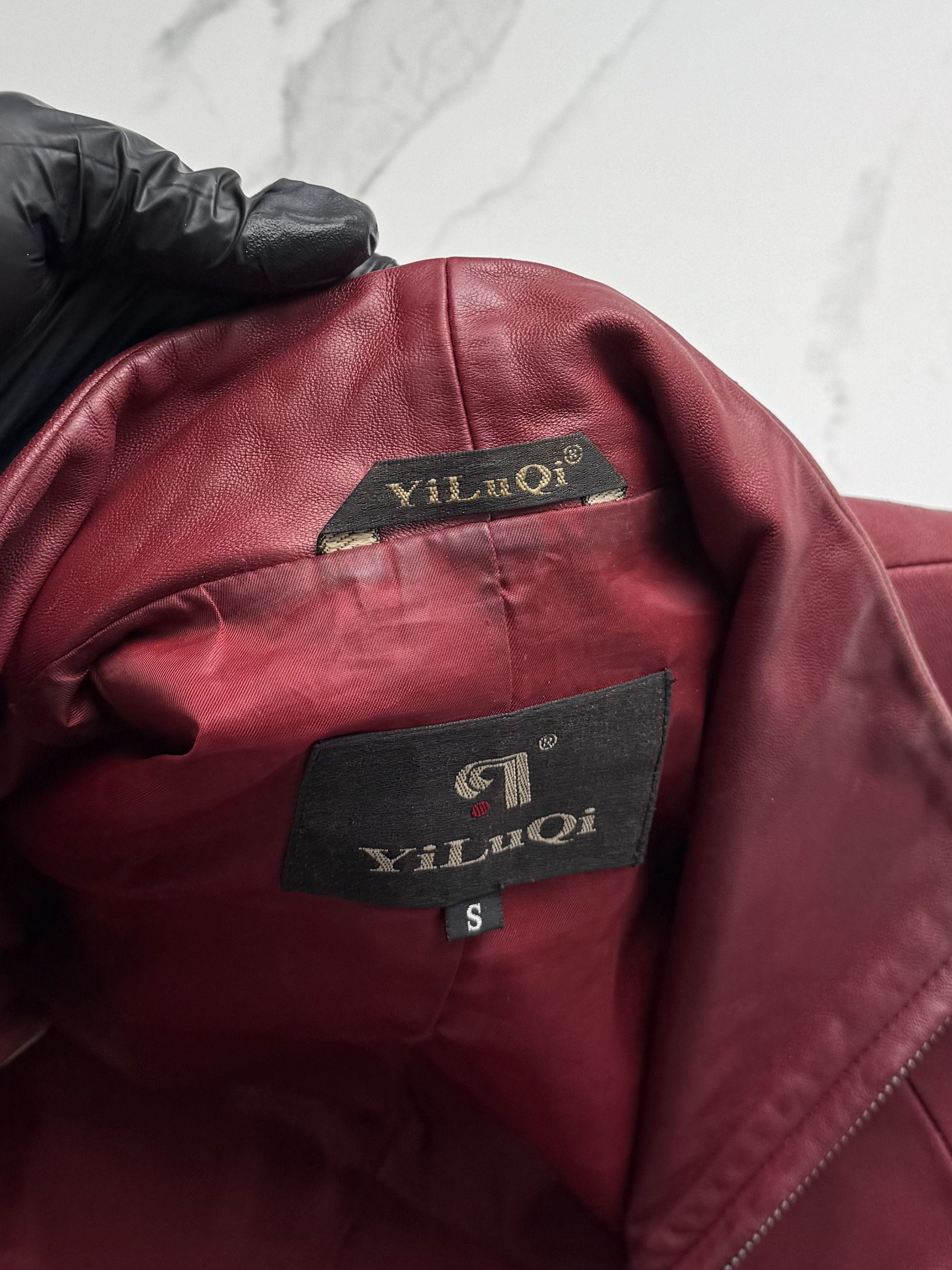 Vintage Y2K Red Leather Jacket Womens Slim Fit Zip Up Biker Style Size S / US 4 / IT 40 - 12 Thumbnail