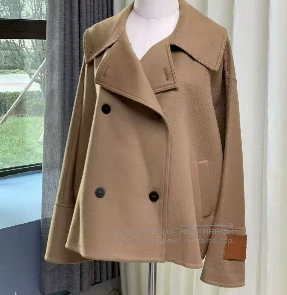 Loewe LOEWE Camel Cashmere Loose Coat. Size XXS / US 00 / IT 34 - 3 Thumbnail