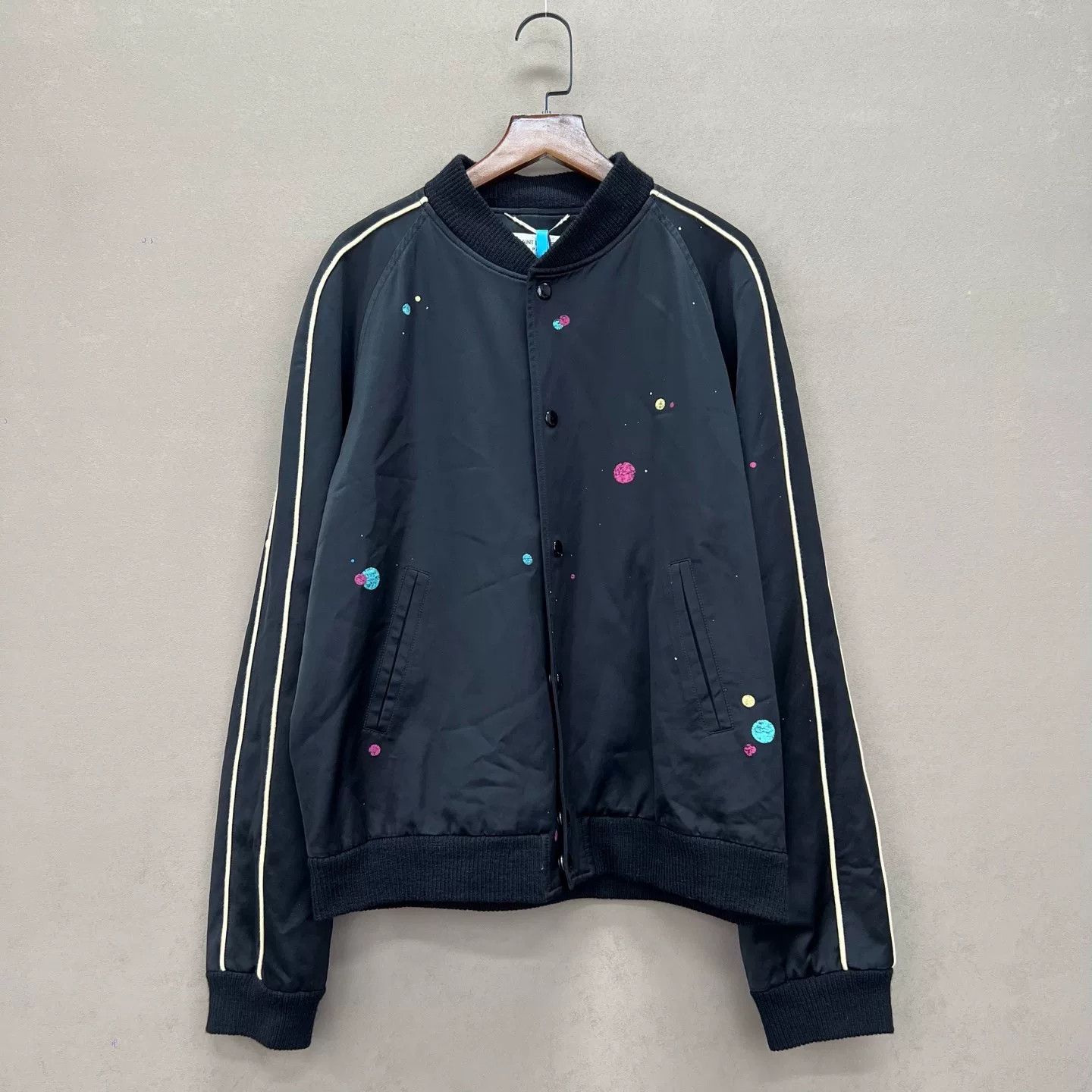 Saint Laurent Paris Saint Laurent Colorful Polka Dot Bomber Jacket Size US M / EU 48-50 / 2 - 1 Thumbnail