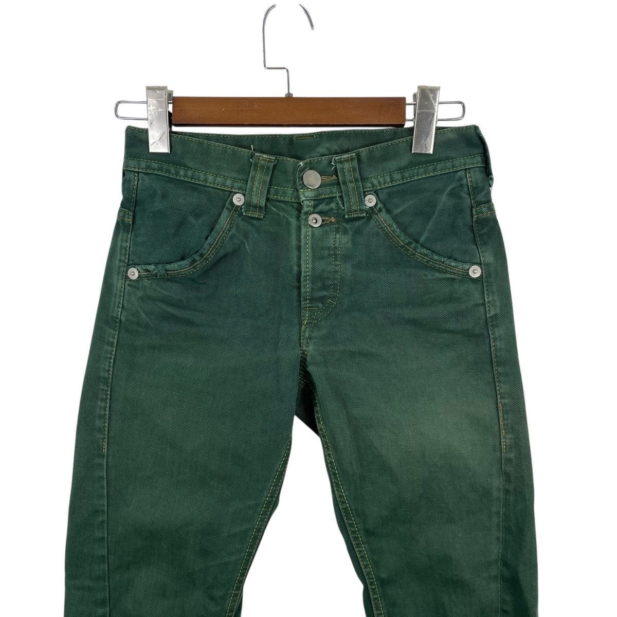 Japanese Brand Domingo Japan Green Denim Jeans Pants Size US 28 / EU 44 - 2 Thumbnail