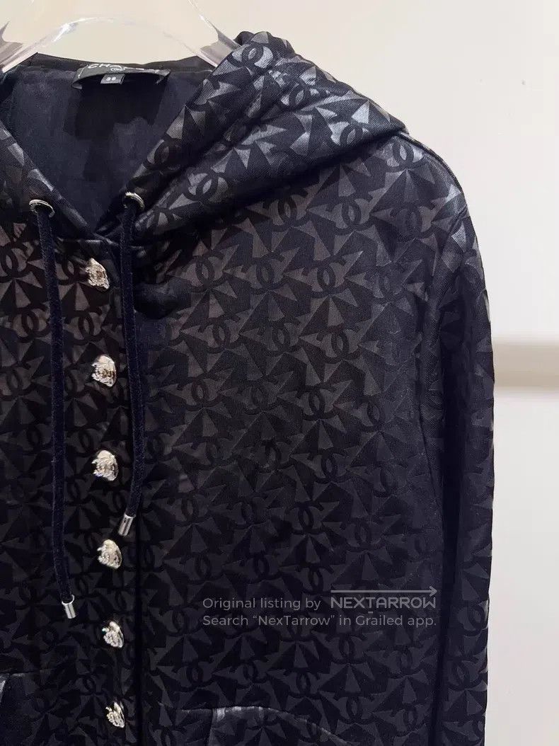 Chanel Chanel Ski series black full logo hooded jacket Size XS / US 0-2 / IT 36-38 - 2 Thumbnail