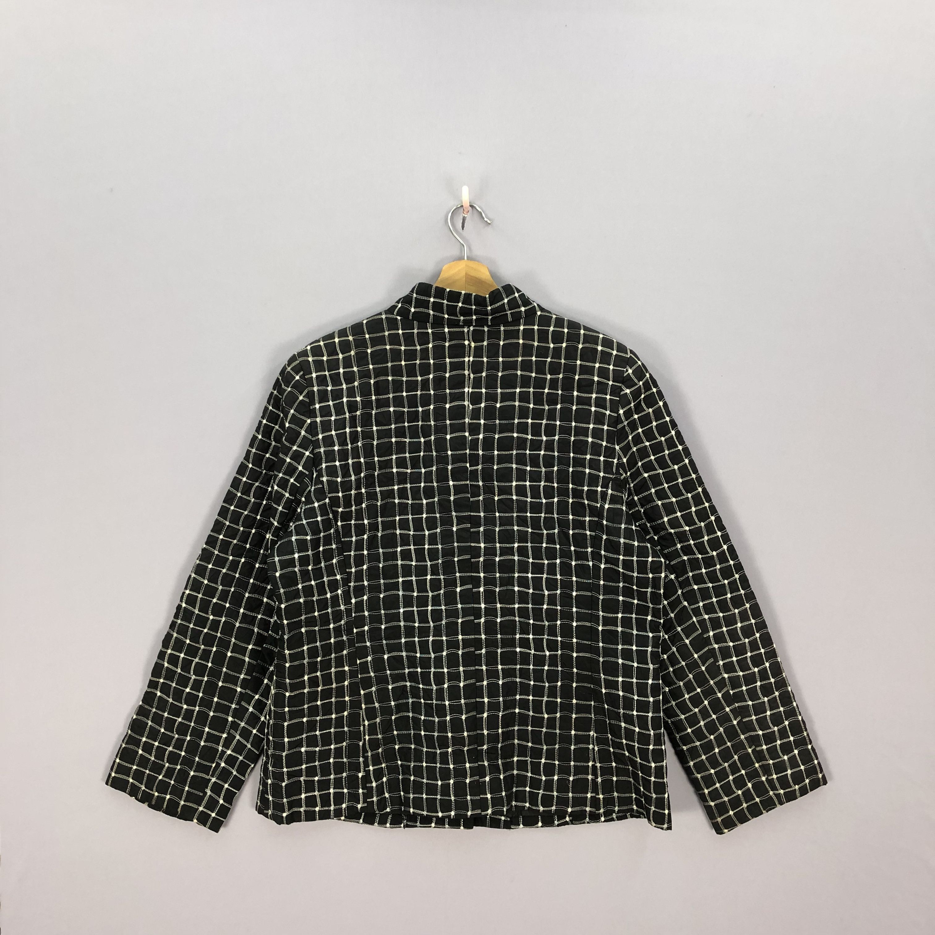 Japanese Brand × Vintage Vintage San Anom Checkered Jackets Size L / US 10 / IT 46 - 2 Thumbnail