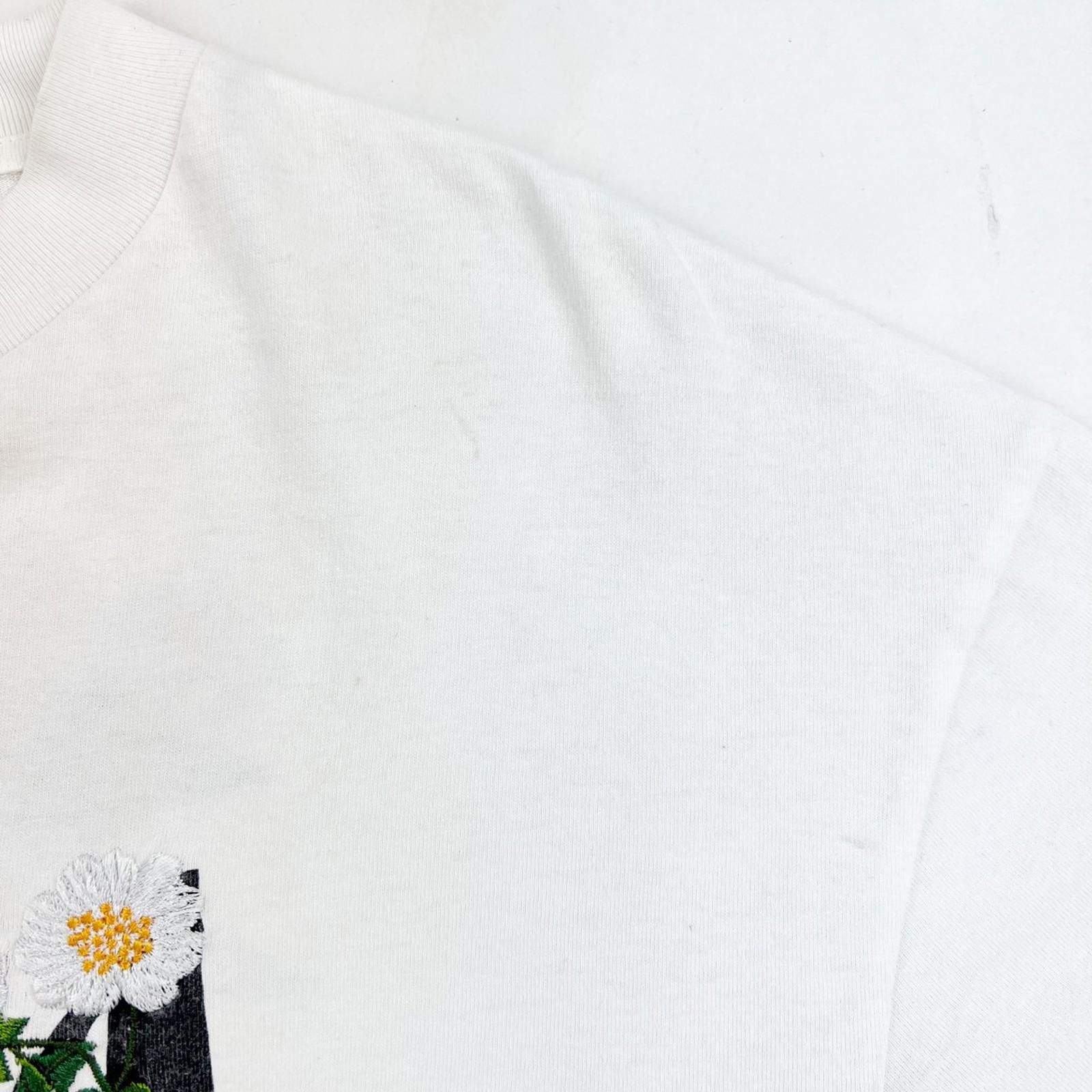 Palm Angels Palm Angels Corp Flower Embroidered White T Shirt Size US M / EU 48-50 / 2 - 4 Thumbnail