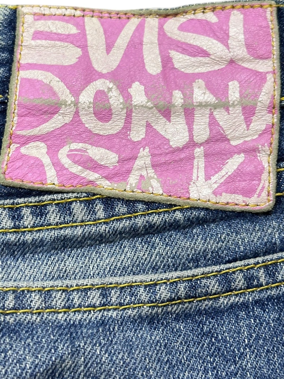 Evisu Vintage Evisu Donna Osaka Selvedge Faded Distressed Denim Size US 29 - 9 Thumbnail
