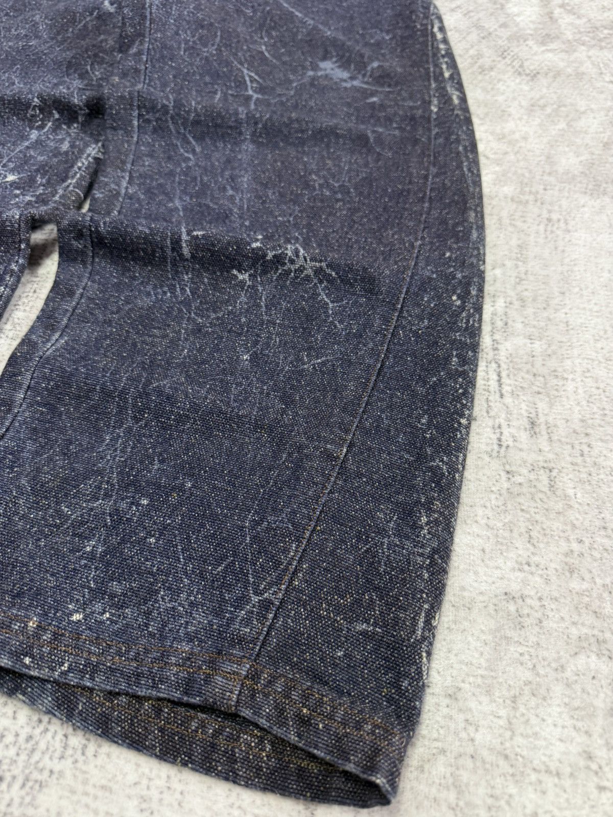 20471120 × Japanese Brand × Mizra Jeans Kyoto Alfons. Japan Crackle Lighting Wash Baggy Wide Jeans Size US 30 / EU 46 - 7 Thumbnail