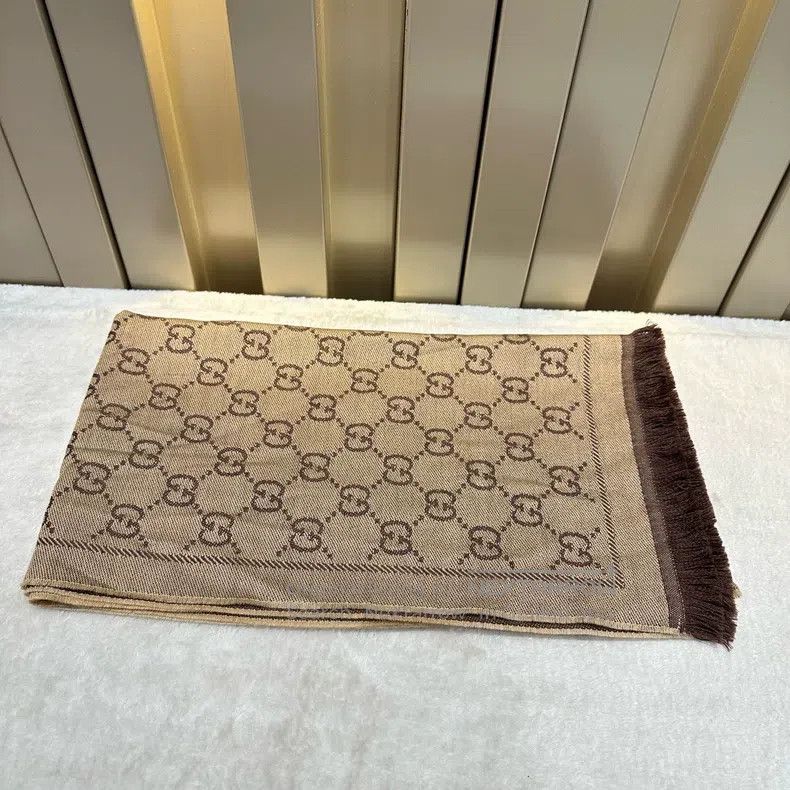 Gucci Gucci Double-sided jacquard mocha-coloured double-sided sc Size ONE SIZE - 3 Thumbnail