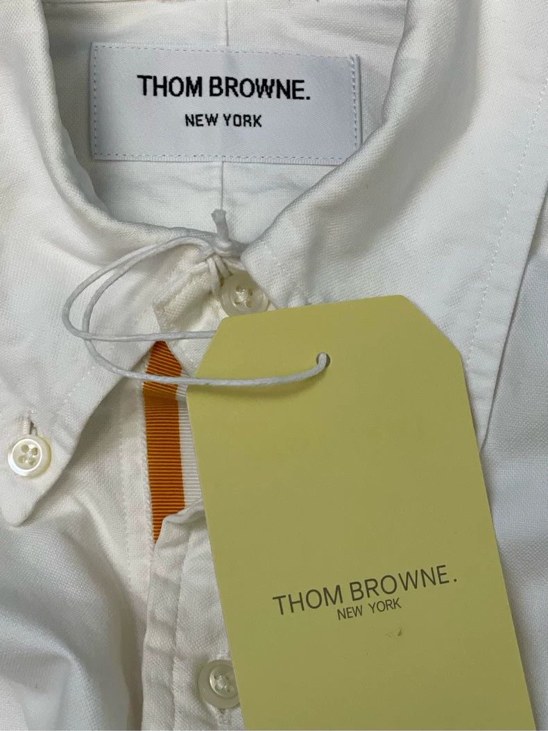 Thom Browne Thom browne White striped long-sleeved shirt 2504-Nextarrow Size US S / EU 44-46 / 1 - 7 Thumbnail