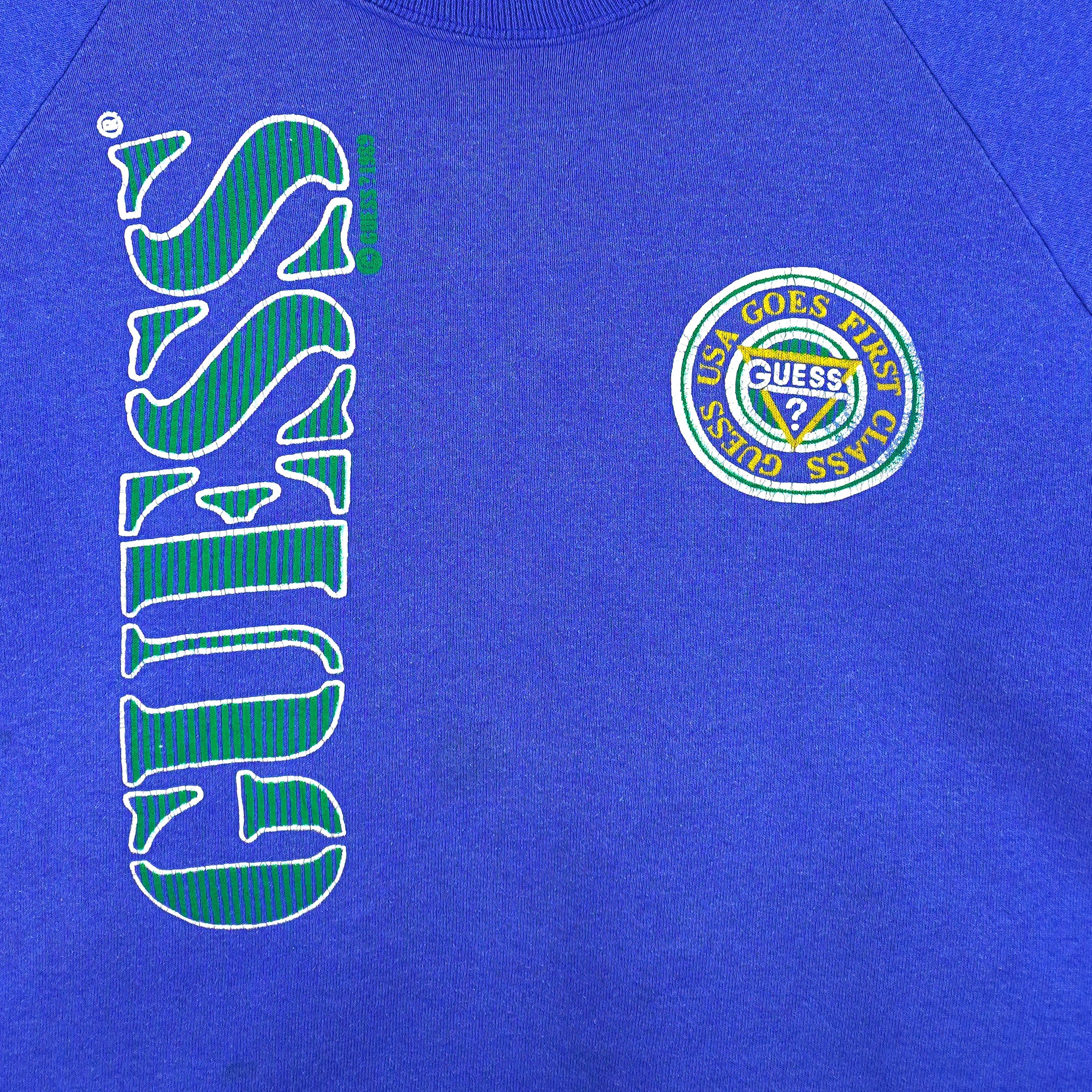 Guess Vintage USA Goes First Class Crew Neck Sweatshirt 1989 Size US M / EU 48-50 / 2 - 4 Thumbnail