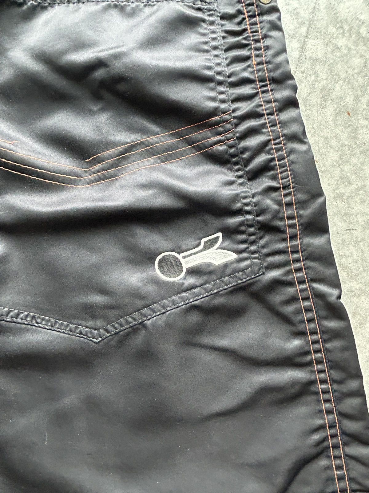 JNCO Crazy Vintage Y2K Kikwear Baggy Nylon Shorts Size US 29 - 3 Thumbnail
