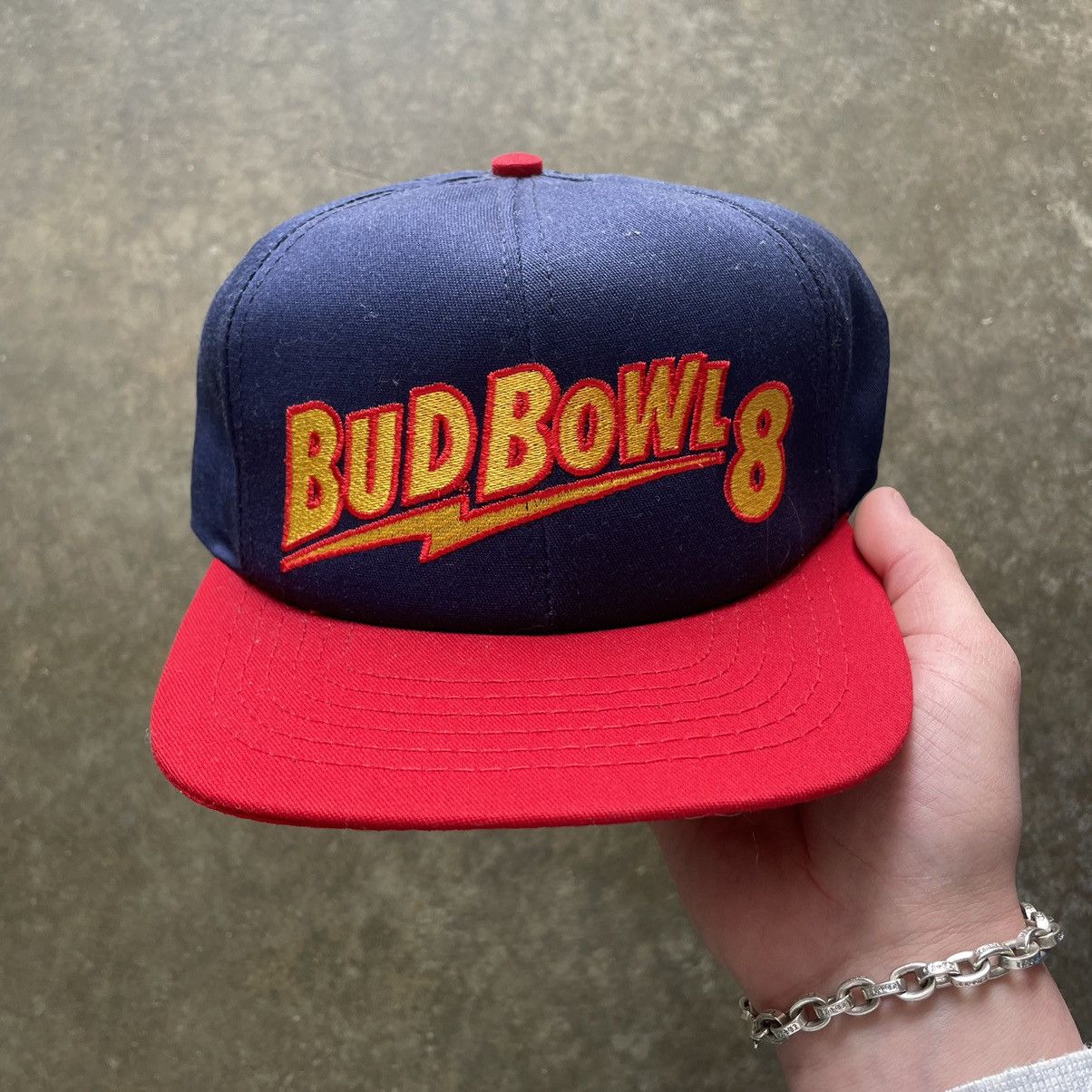 Budweiser × Vintage Vintage Budweiser Bud Bowl Football Snapback Hat 90s Size ONE SIZE - 1 Thumbnail