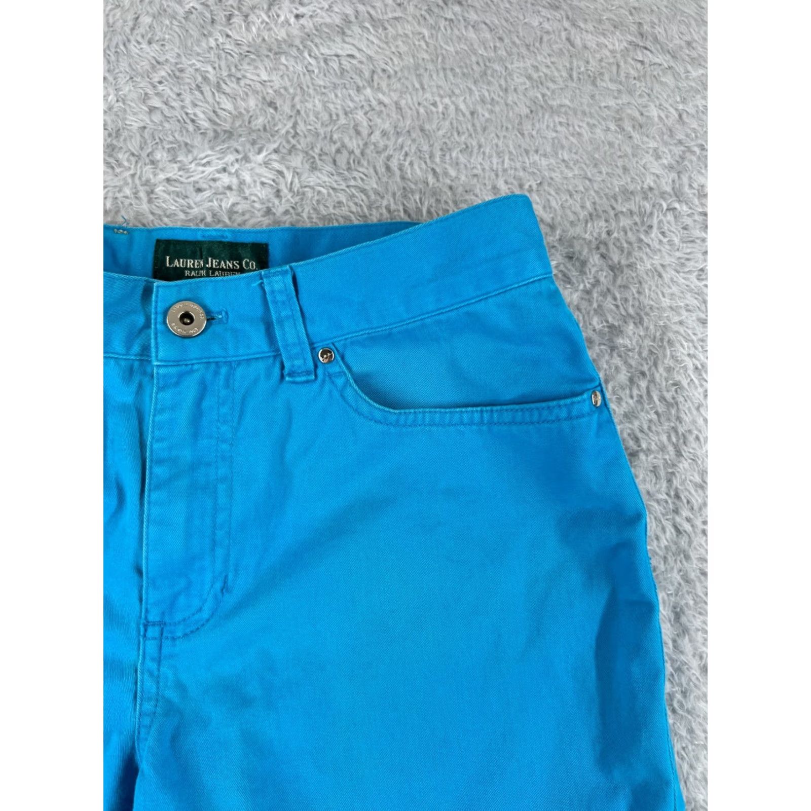 Ralph Lauren Lauren Ralph Lauren Shorts Women 2P Blue Cutoff 100% Cotton Twill Mid Rise 24x6 Size 26" / US 2 / IT 38 - 4 Thumbnail