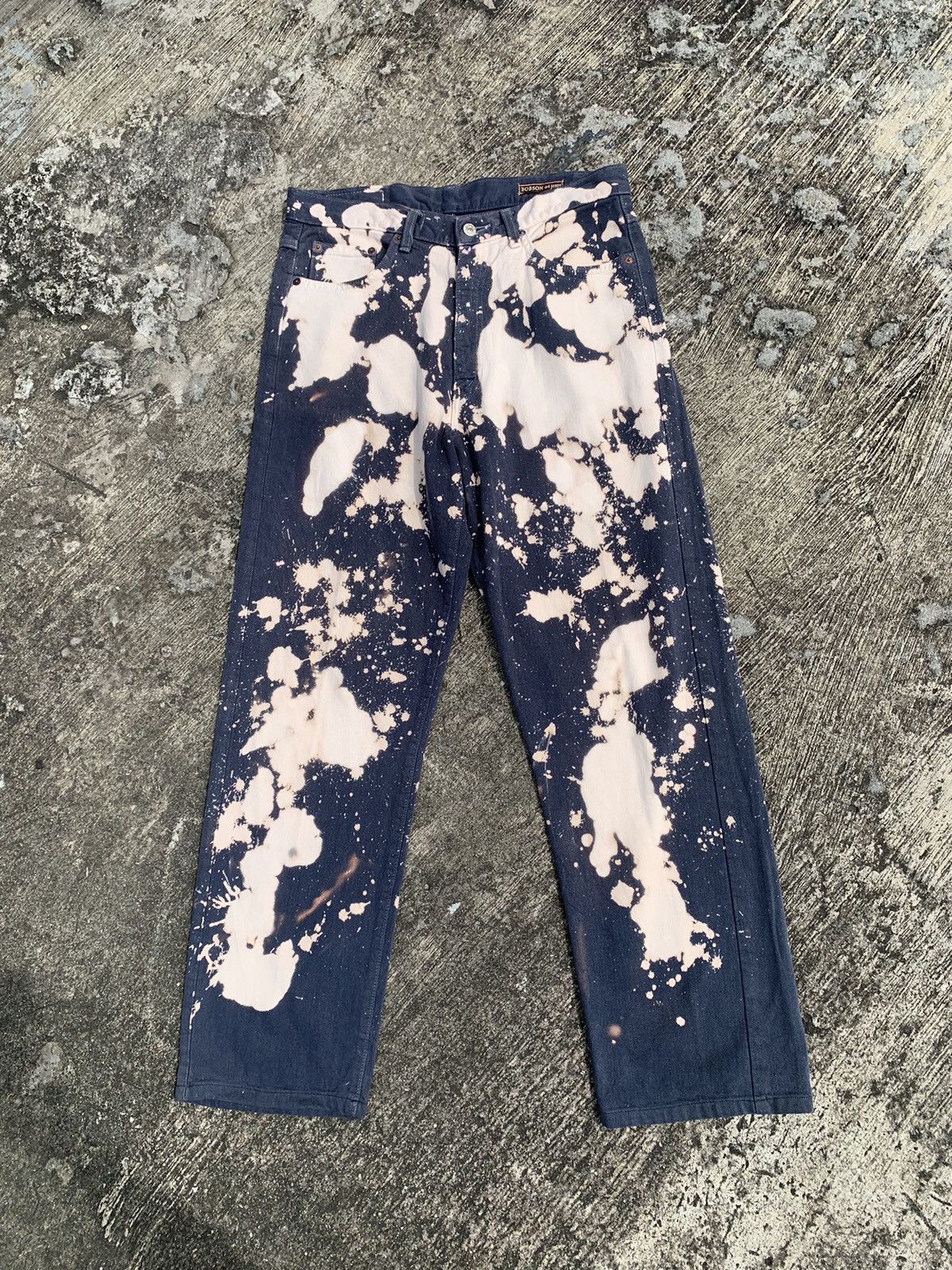 Le Grande Bleu (L.G.B.) Rare 🔥 Bobson tie dye jeans Size US 33 - 1 Thumbnail