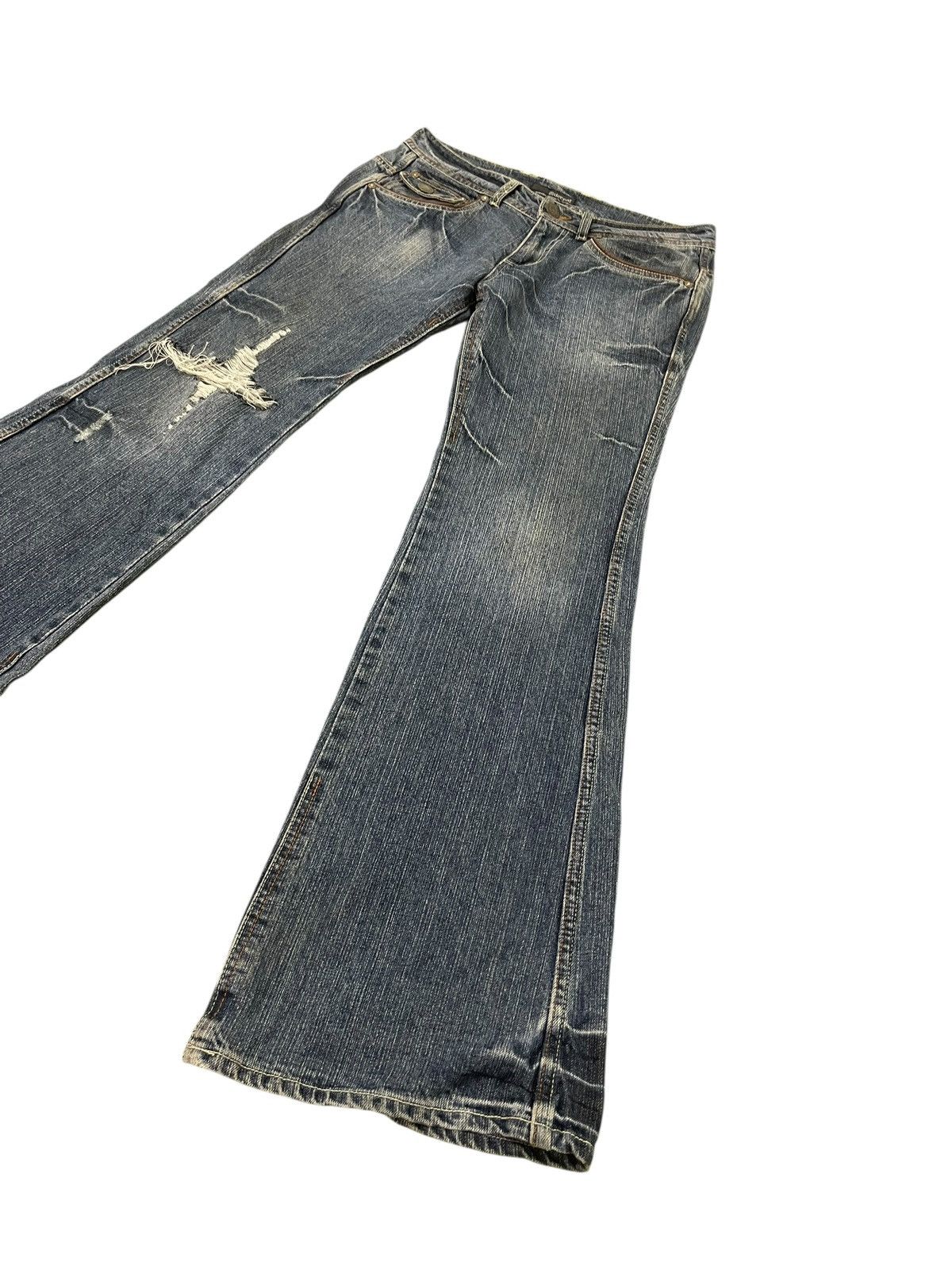 Japanese Brand Flare Jeans Indecent Denim Boot Cut 2🟦2 Size US 31 - 3 Thumbnail