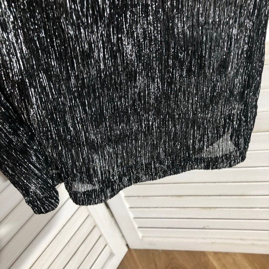 Forever 21 Cover Up Pants Disco Sequin High-Rise Silver/Black S Size 27" / US 4 / IT 40 - 6 Thumbnail