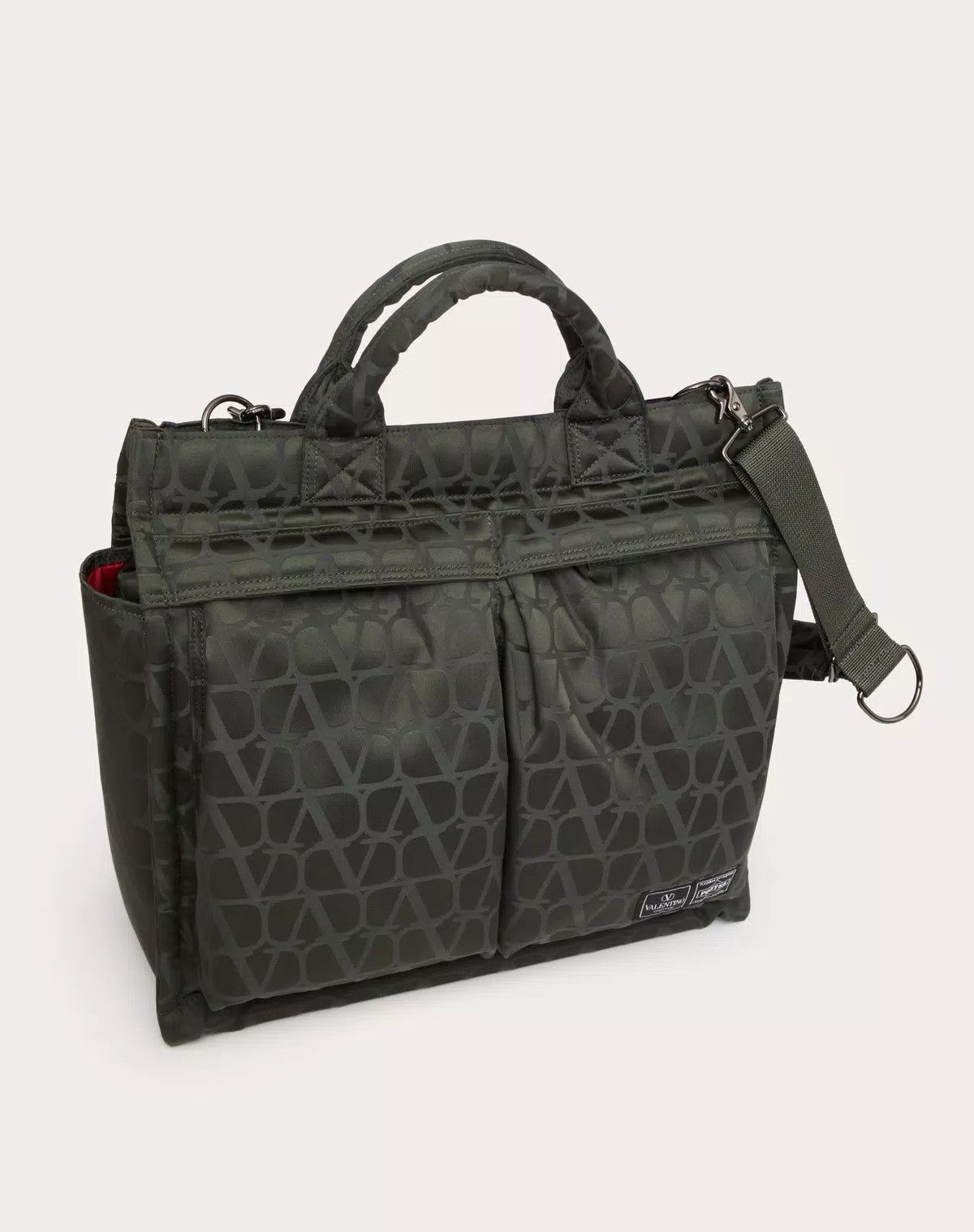 Valentino oc11z0725 Size: OS/ Porter Vertical Tote Bag in Khaki/Green Size ONE SIZE - 5 Thumbnail