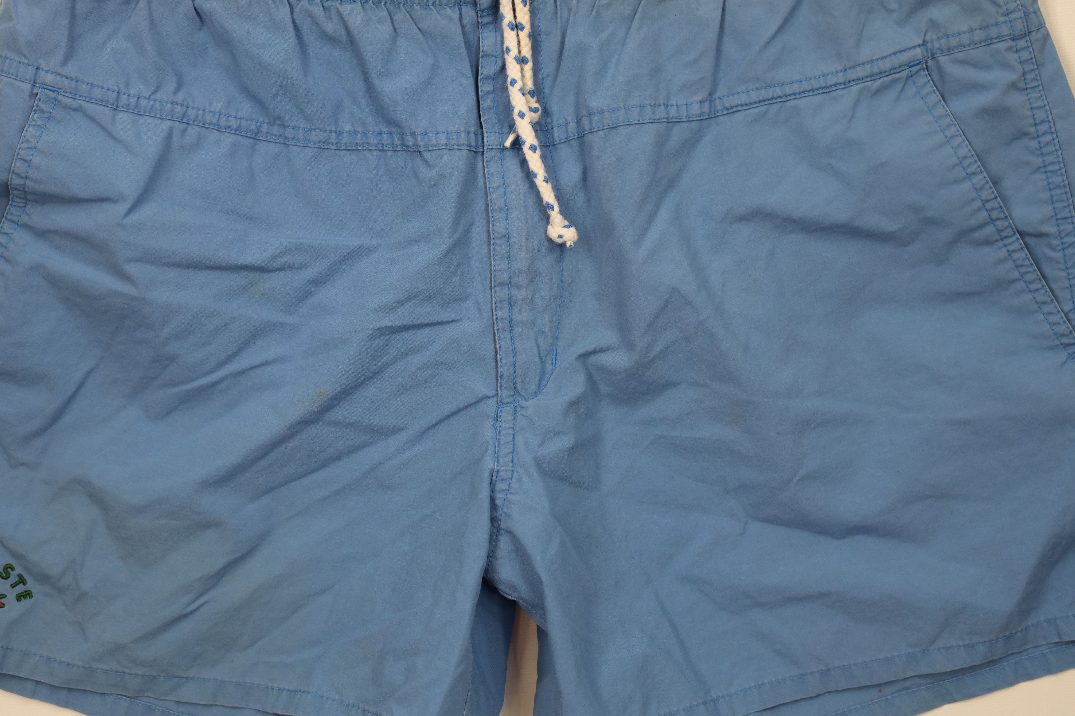 Lacoste Vintage 80s Izod Lacoste Spell Out Croc Lined Shorts Trunks Size US 34 / EU 50 - 3 Thumbnail