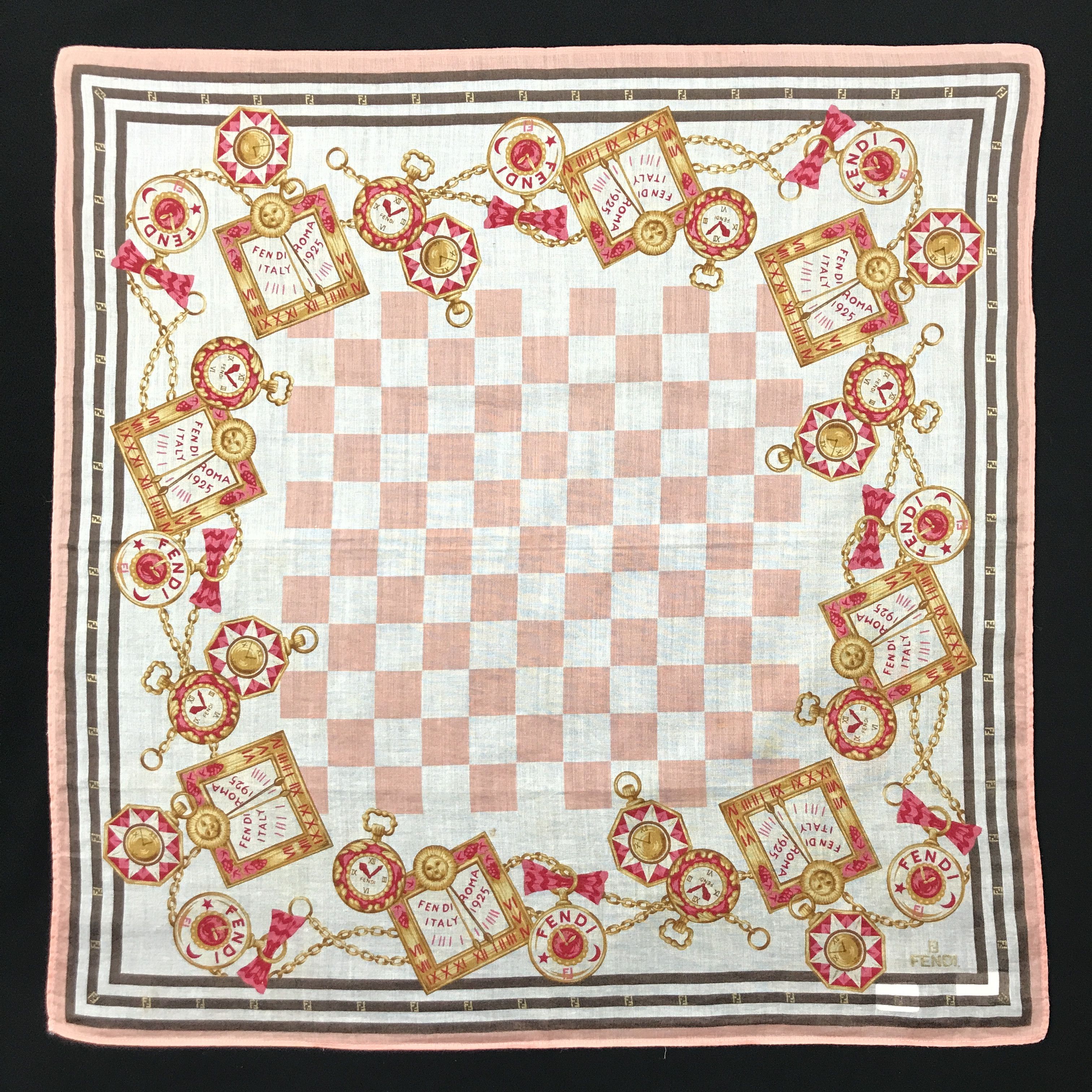 Designer × Vintage Vintage Fendi Bandana Neckerchief Handkerchief Size ONE SIZE - 1 Thumbnail