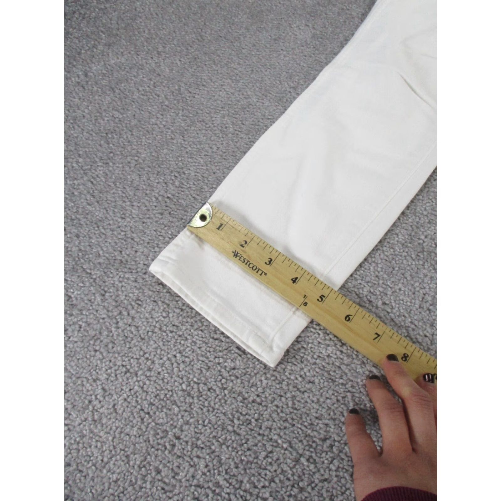 Madewell Madewell Jeans Womens 25 Petite White Denim Button Fly Skinny Crop Mens? Size 42" / US 20 - 6 Thumbnail