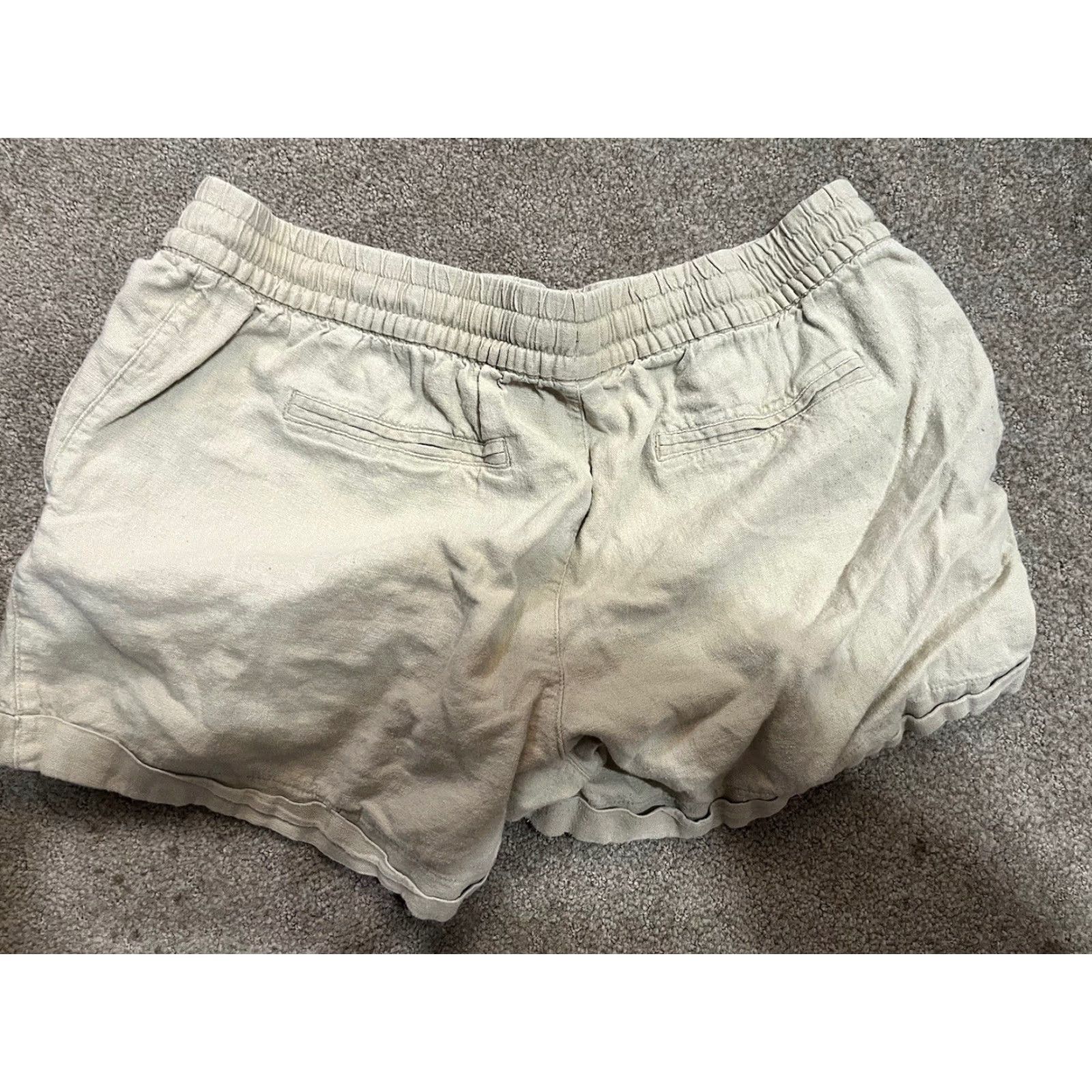 Old Navy Old Navy Beige Linen Blend High Rise Lounge Shorts Solid Women M Body Beige Lounge Shorts Size 32" / US 10 / IT 46 - 2 Thumbnail
