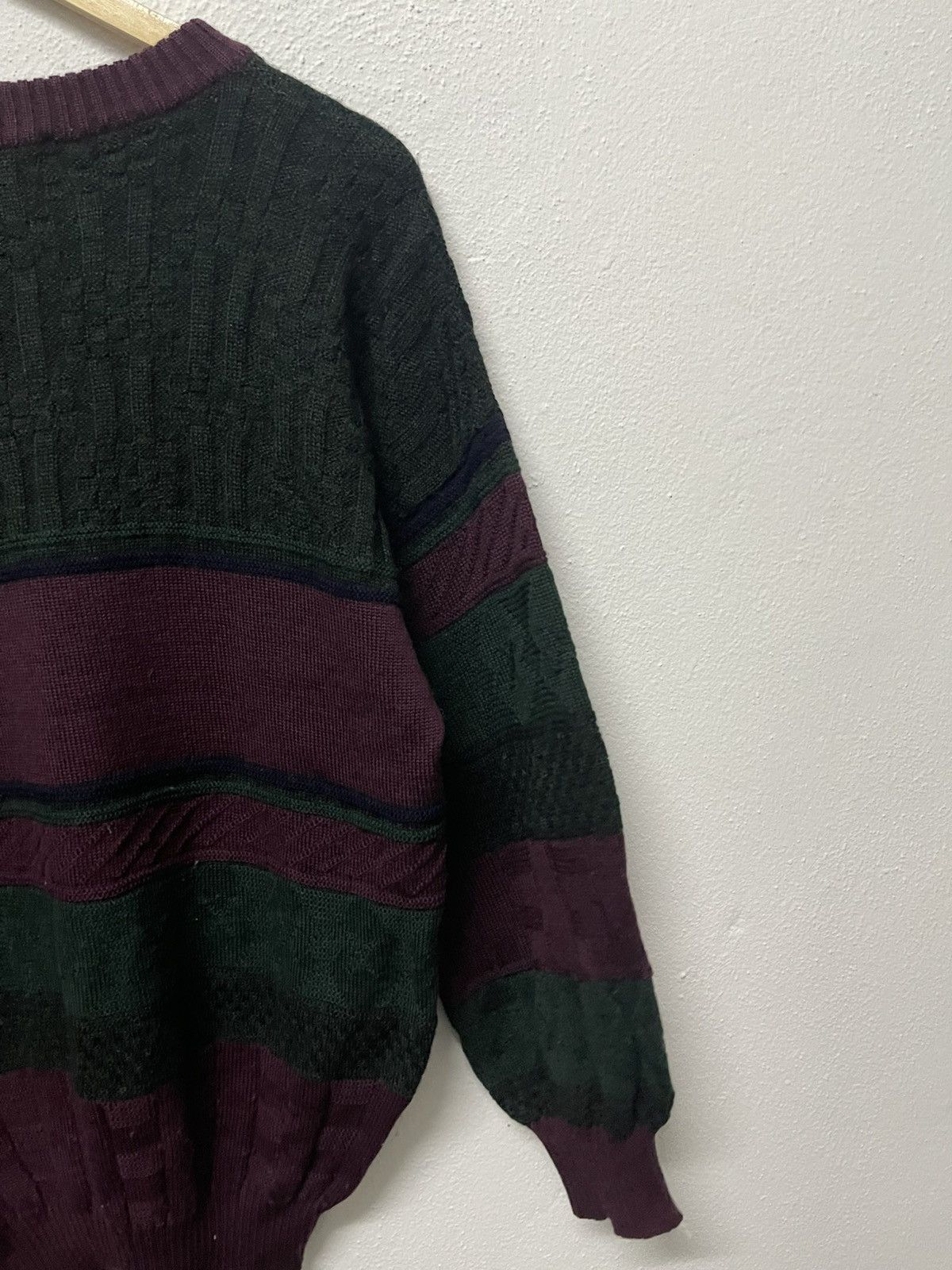90s BURBERRYS WOOL KNITWEAR MULTICOLOUR SPELLOUT