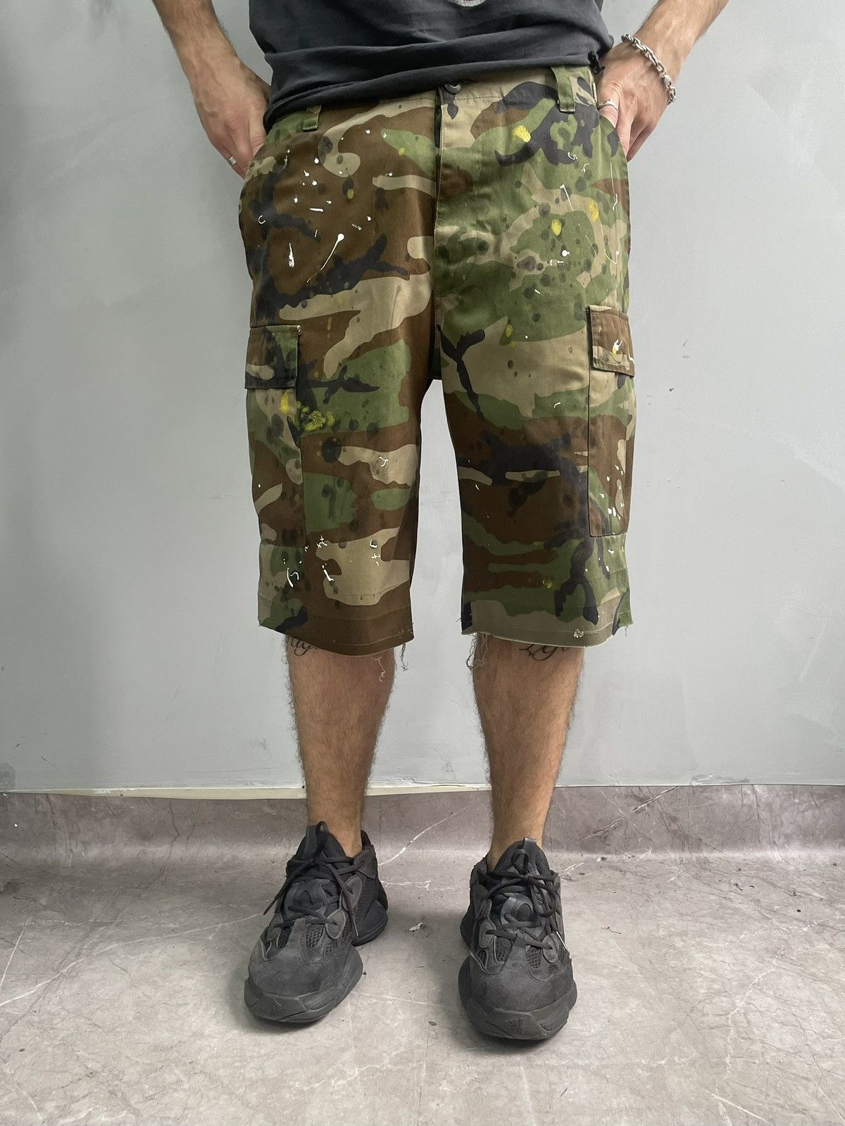 Carhartt Cargo 90s baggy wide leg shorts pained Gallery Dept style Size US 34 / EU 50 - 3 Thumbnail