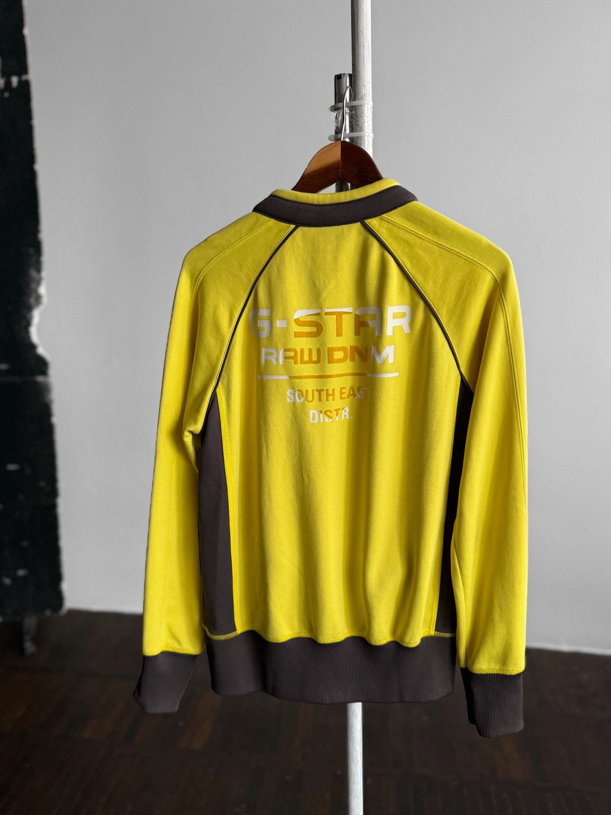 G-Star G-Star Raw Mens Full Zip Track Jacket Yellow Brown Logo Size US XL / EU 56 / 4 - 3 Thumbnail