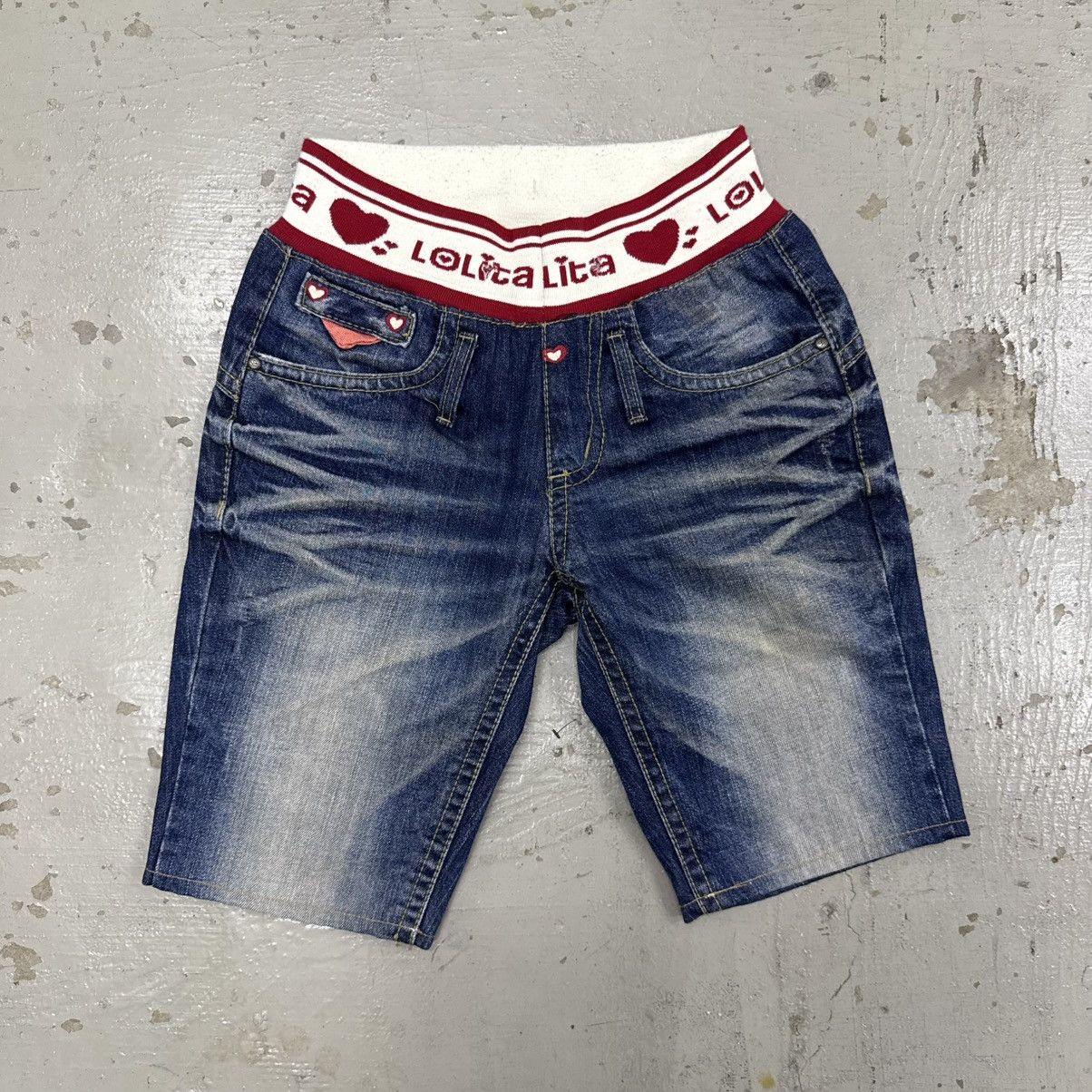 Hysteric Glamour Yoshitomo Nara X Lolita Jeans Denim Short Pants Sagging Size 25" / US 0 / IT 36 - 2 Thumbnail