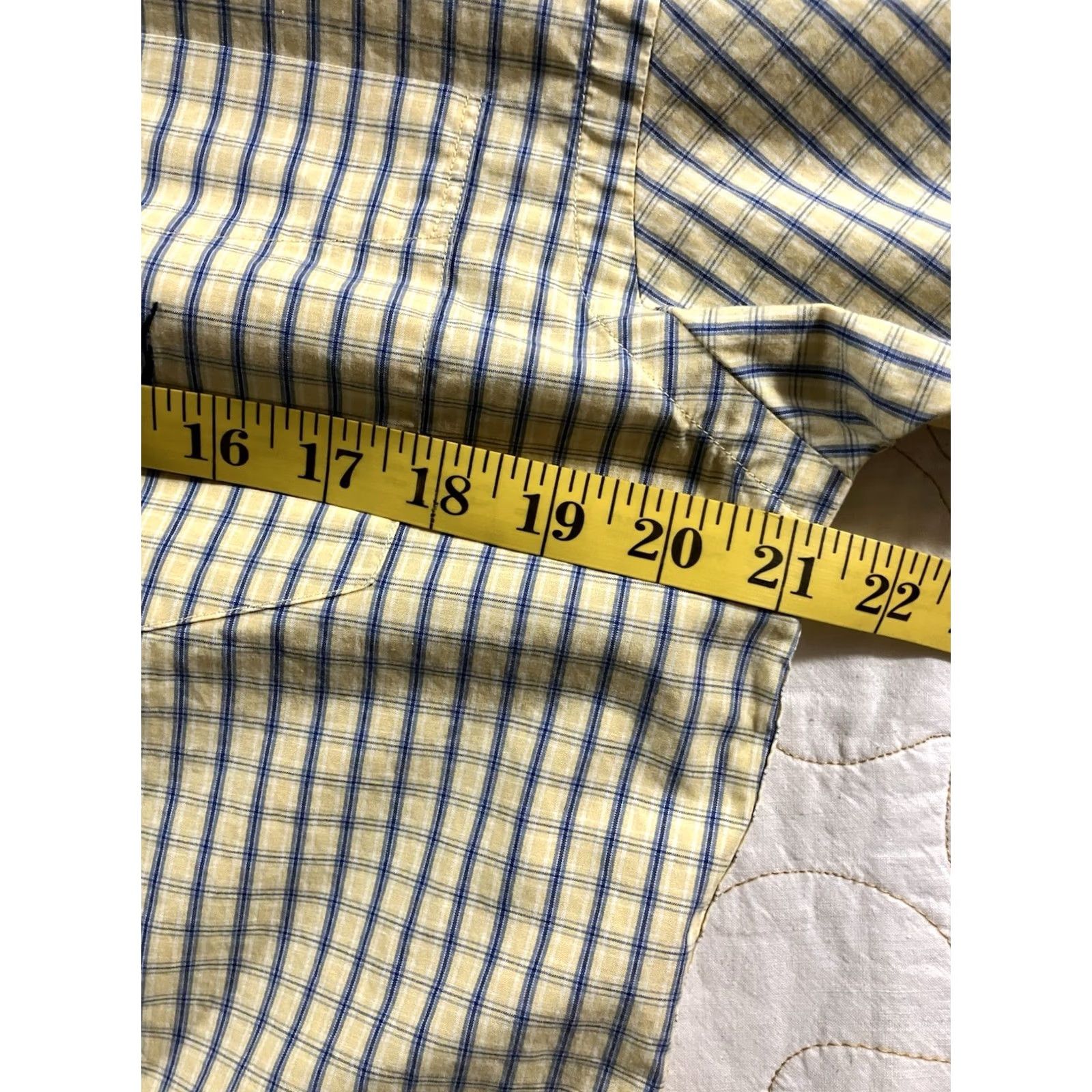Nautica Nautica Shirt Men S Short Sleeve Button-Up Yellow Blue Two-Ply Cotton Shirts Mens Short Sleeve Button Up Yellow Blue S Size US S / EU 44-46 / 1 - 5 Thumbnail