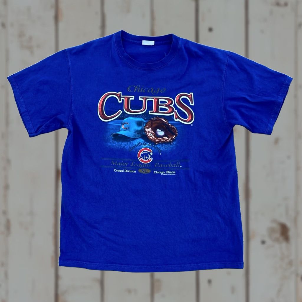 MLB VINTAGE Chicago Cubs Shirt Mens L Blue 2005 MLB Baseball Logo National League CSA T-Shirt Crew Neck Short Sleeve Cotton Knit Logo Men Regular Wood? Size US L / EU 52-54 / 3 - 1 Thumbnail