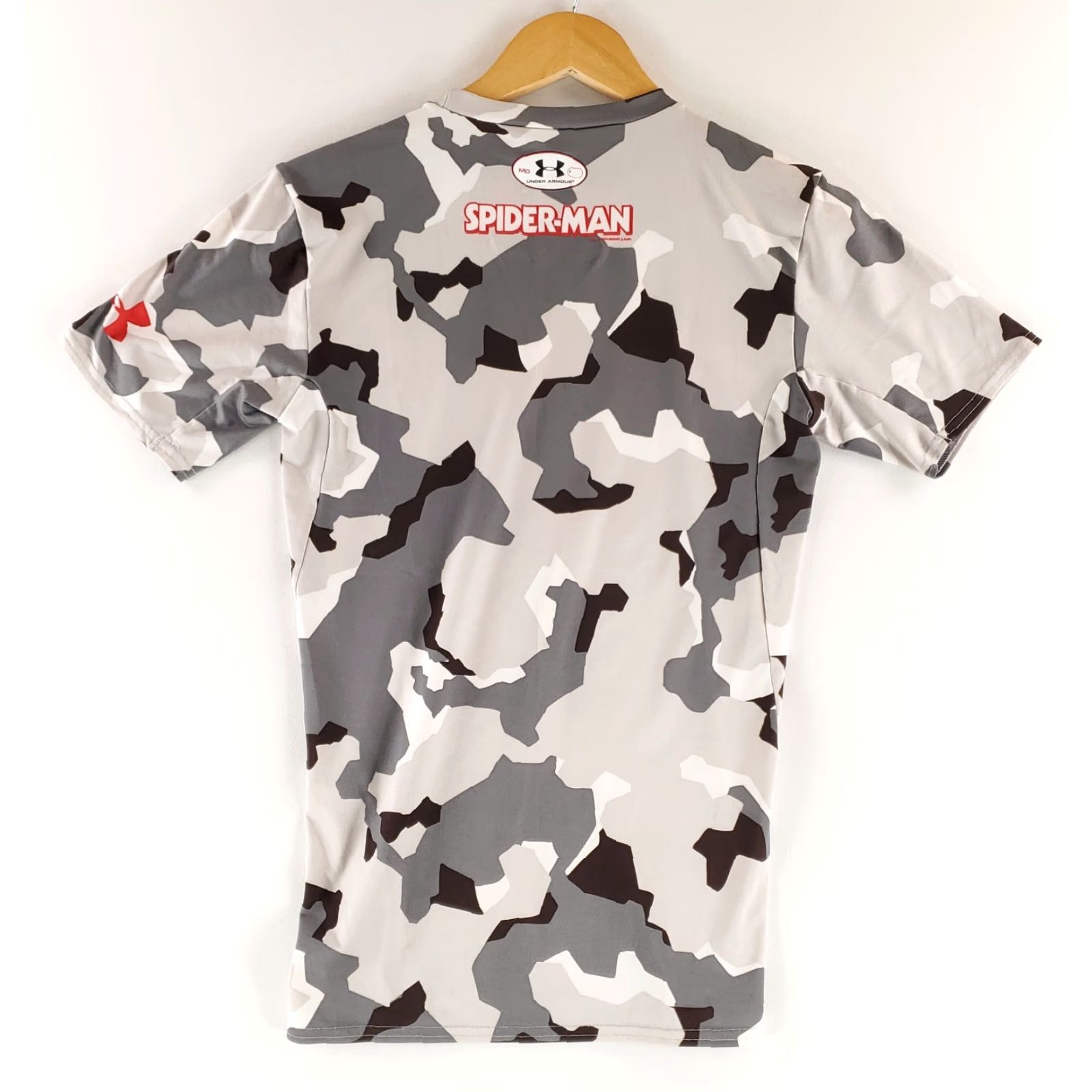 Under Armour Under Armour Spider-Man Compression HeatGear Shirt Gray Camo Mens M Shirt Size US M / EU 48-50 / 2 - 5 Thumbnail